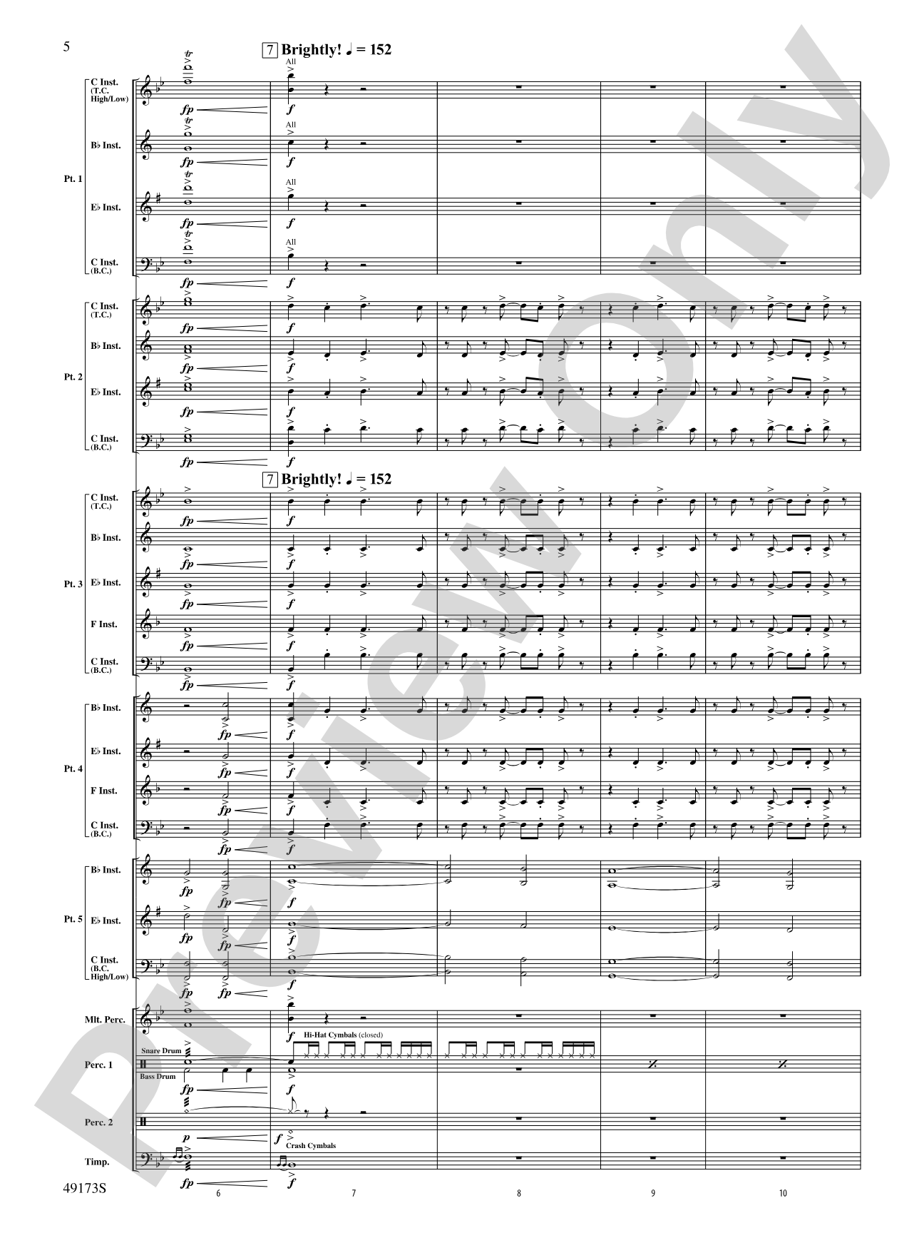 Shine Bright: Flexible Band/String Ensemble Score & Parts