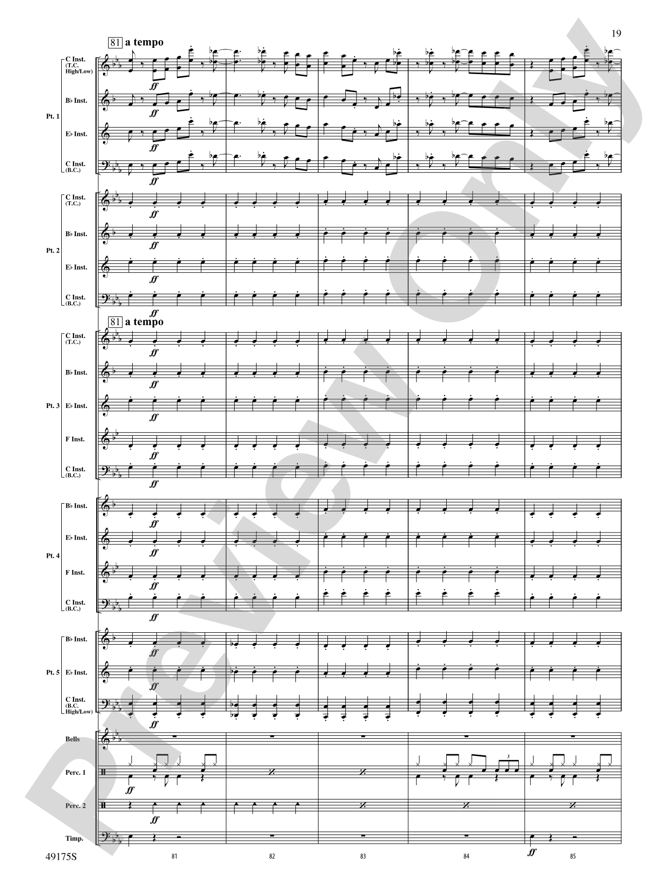 You'll Be Back: Flexible Band/String Ensemble Score & Parts