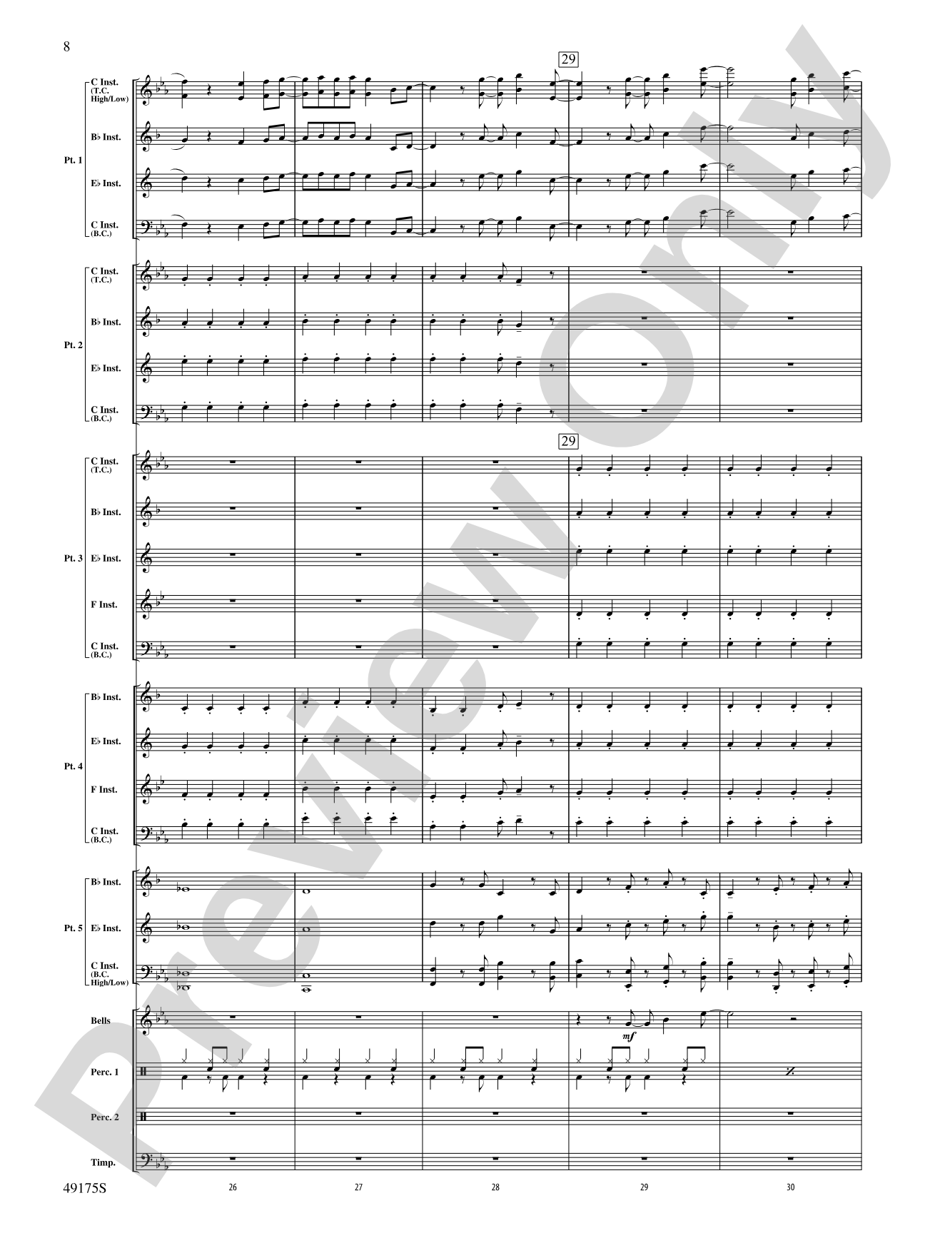 You'll Be Back: Flexible Band/String Ensemble Score & Parts