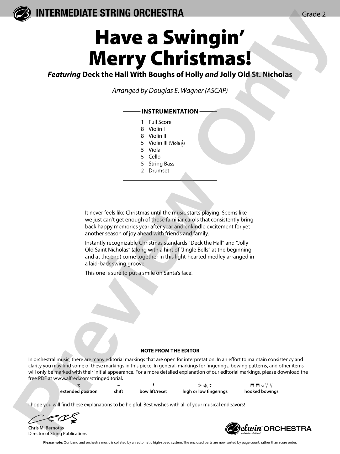 Have a Swingin' Merry Christmas: String Orchestra Conductor Score & Parts