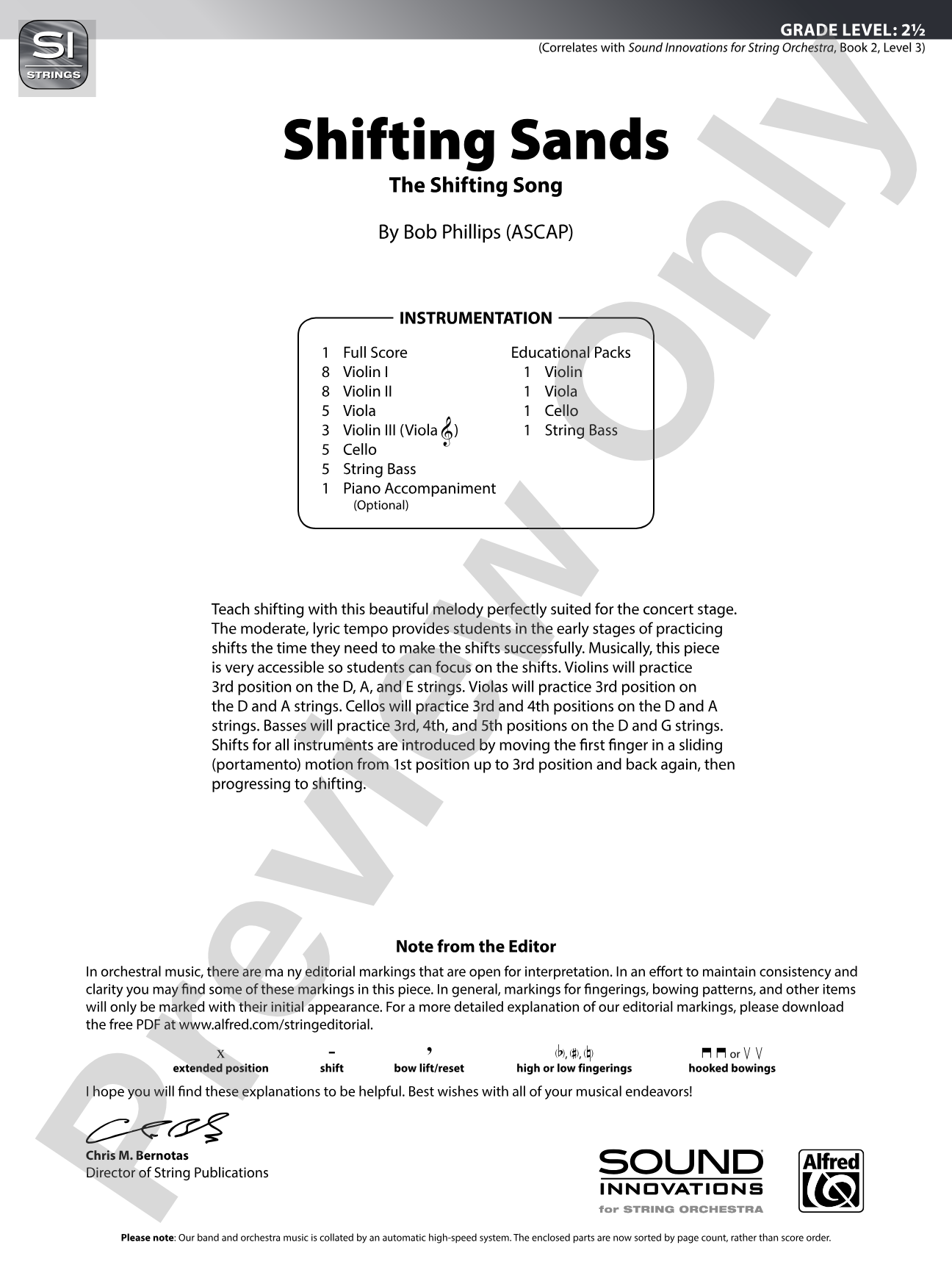 Shifting Sands: String Orchestra Conductor Score & Parts