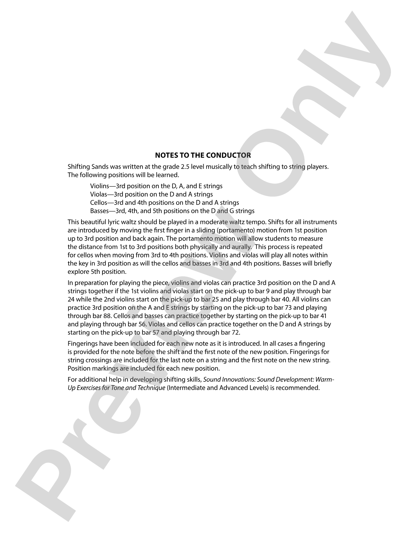 Shifting Sands: String Orchestra Conductor Score & Parts