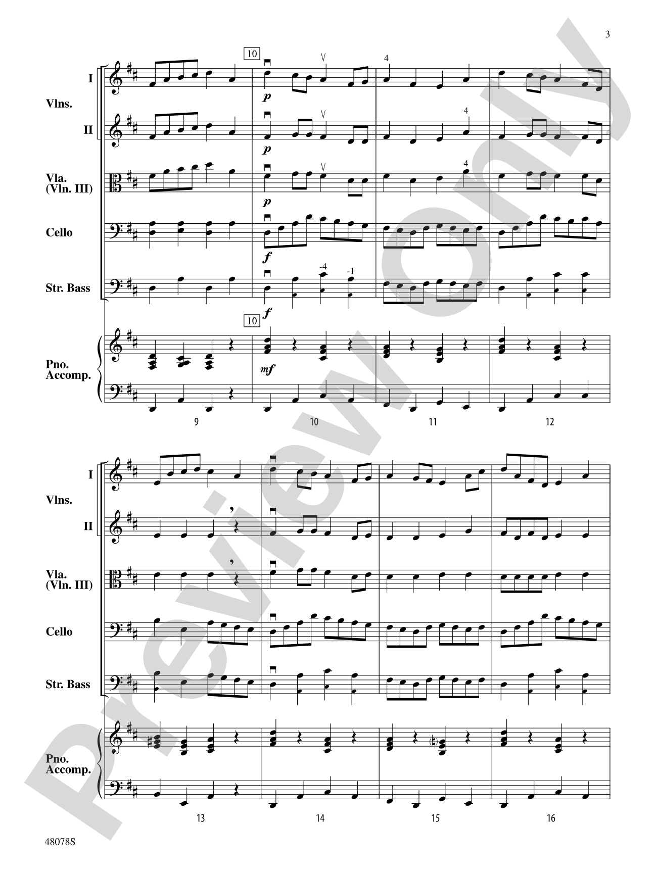 Dizzy Digits: Flexible String Ensemble Score & Parts