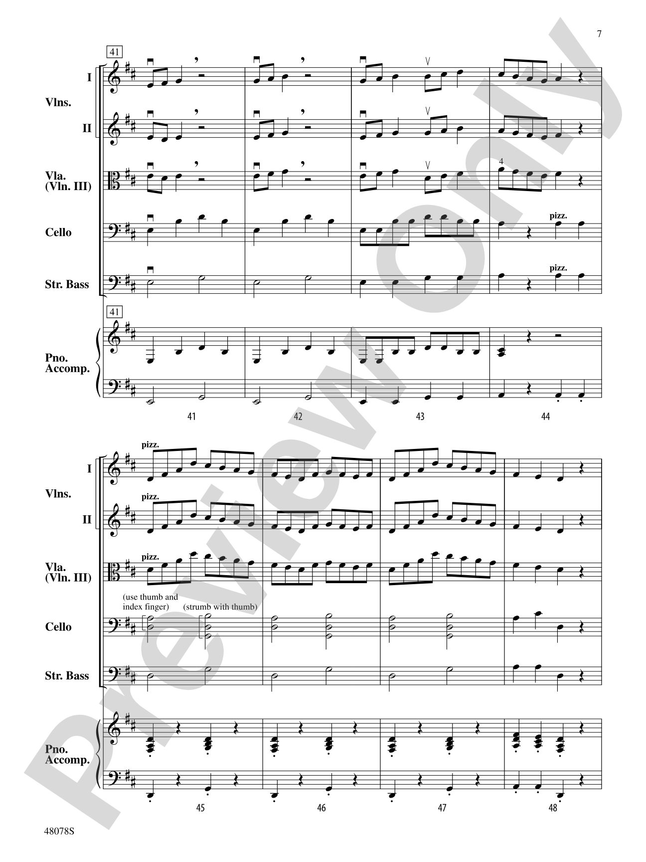 Dizzy Digits: Flexible String Ensemble Score & Parts