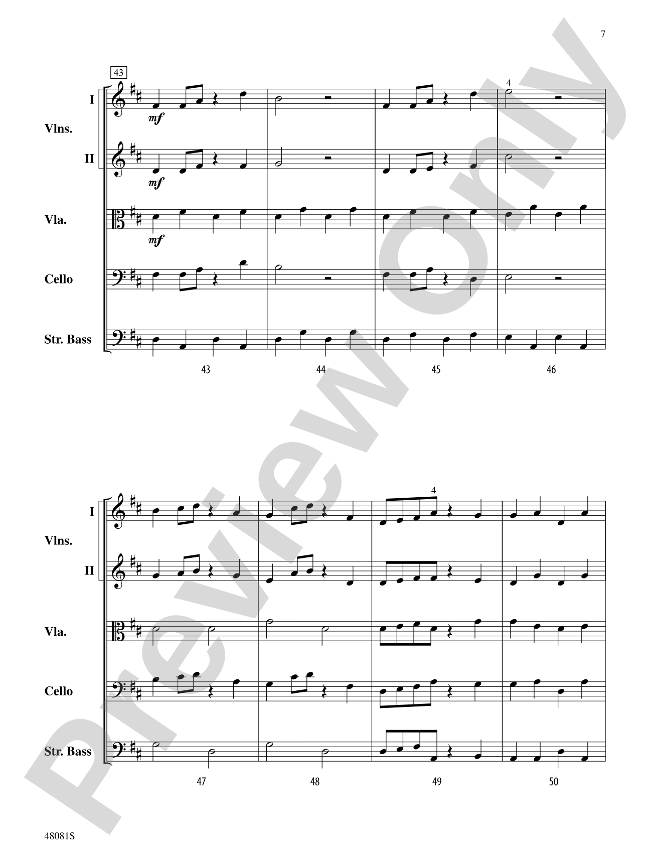 Brio: String Orchestra Conductor Score & Parts