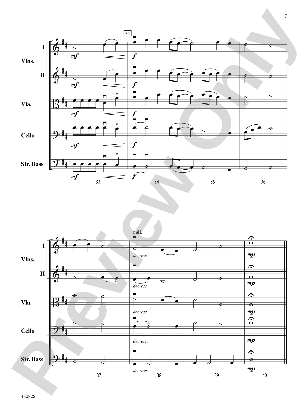 Dolce: String Orchestra Conductor Score & Parts