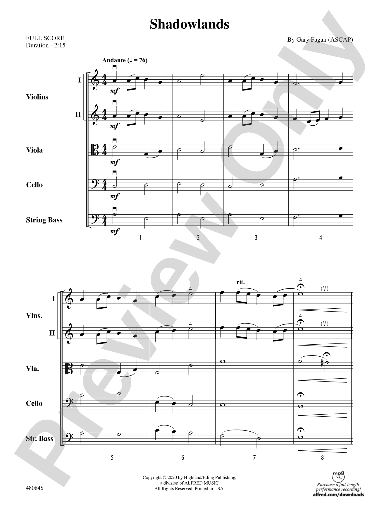 Shadowlands: Score