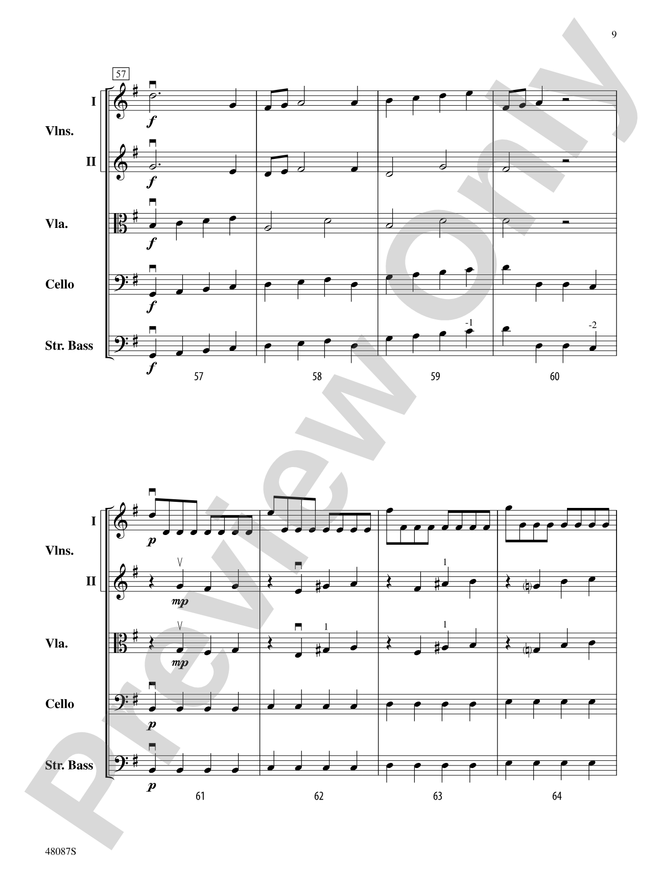 Allegro: String Orchestra Conductor Score & Parts