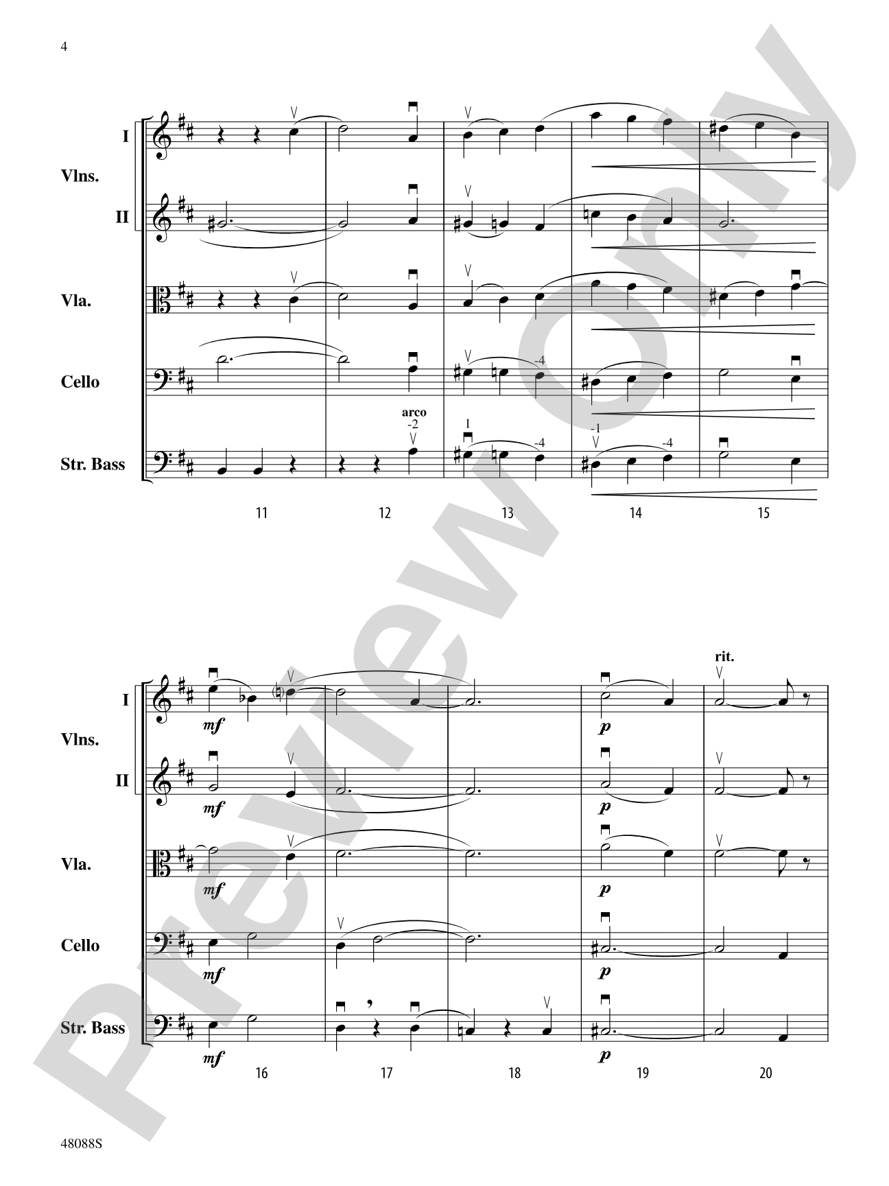 Allegro non troppo: String Orchestra Conductor Score & Parts