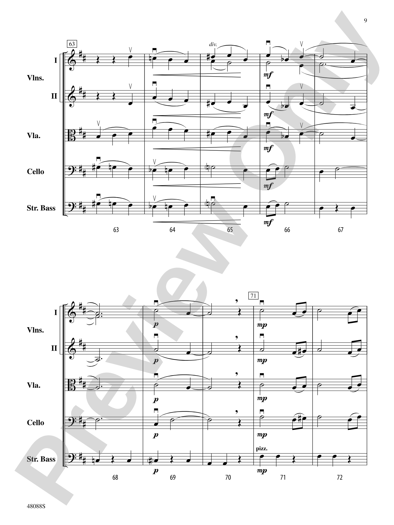 Allegro non troppo: String Orchestra Conductor Score & Parts