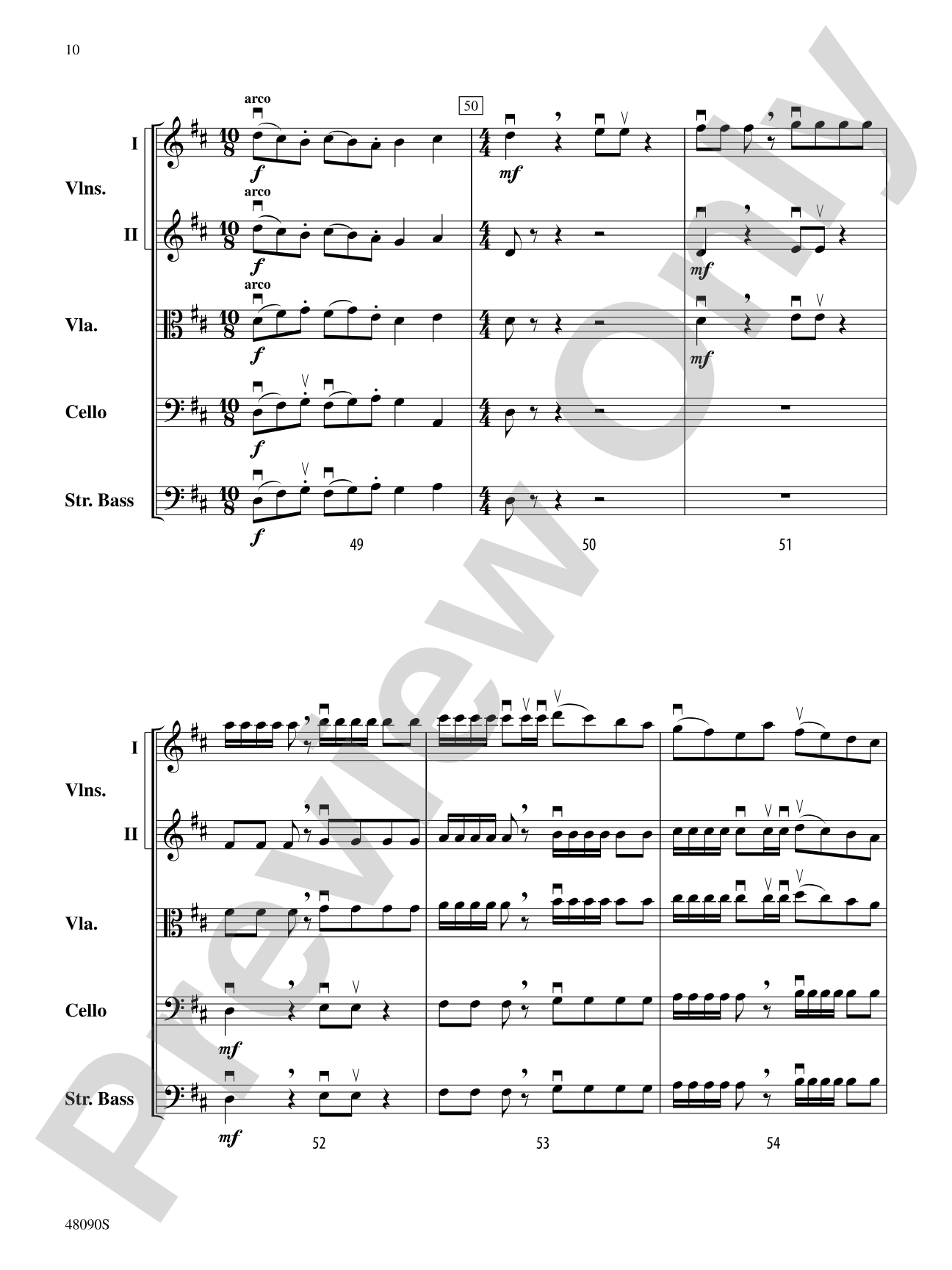 School: String Orchestra Conductor Score & Parts