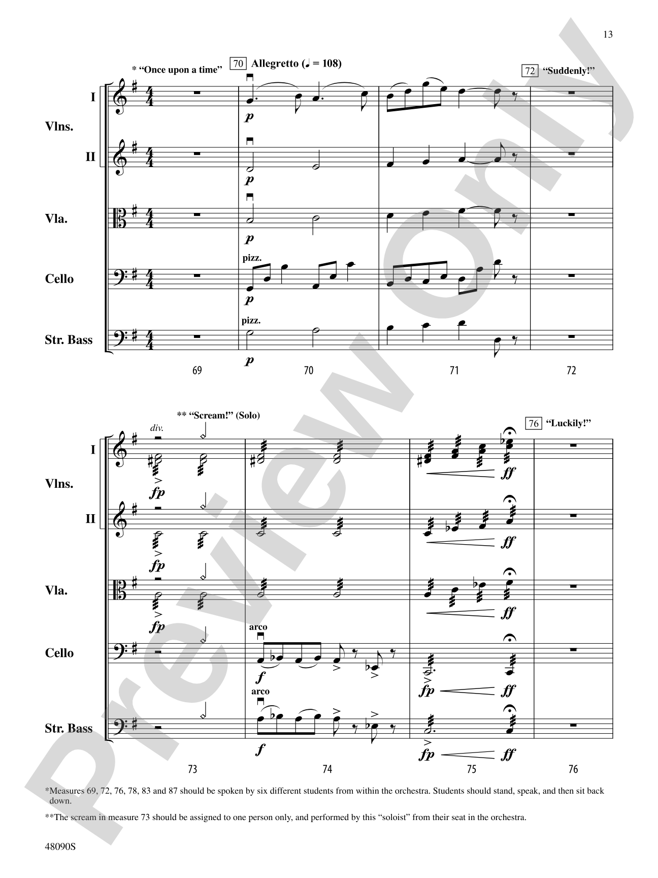 School: String Orchestra Conductor Score & Parts