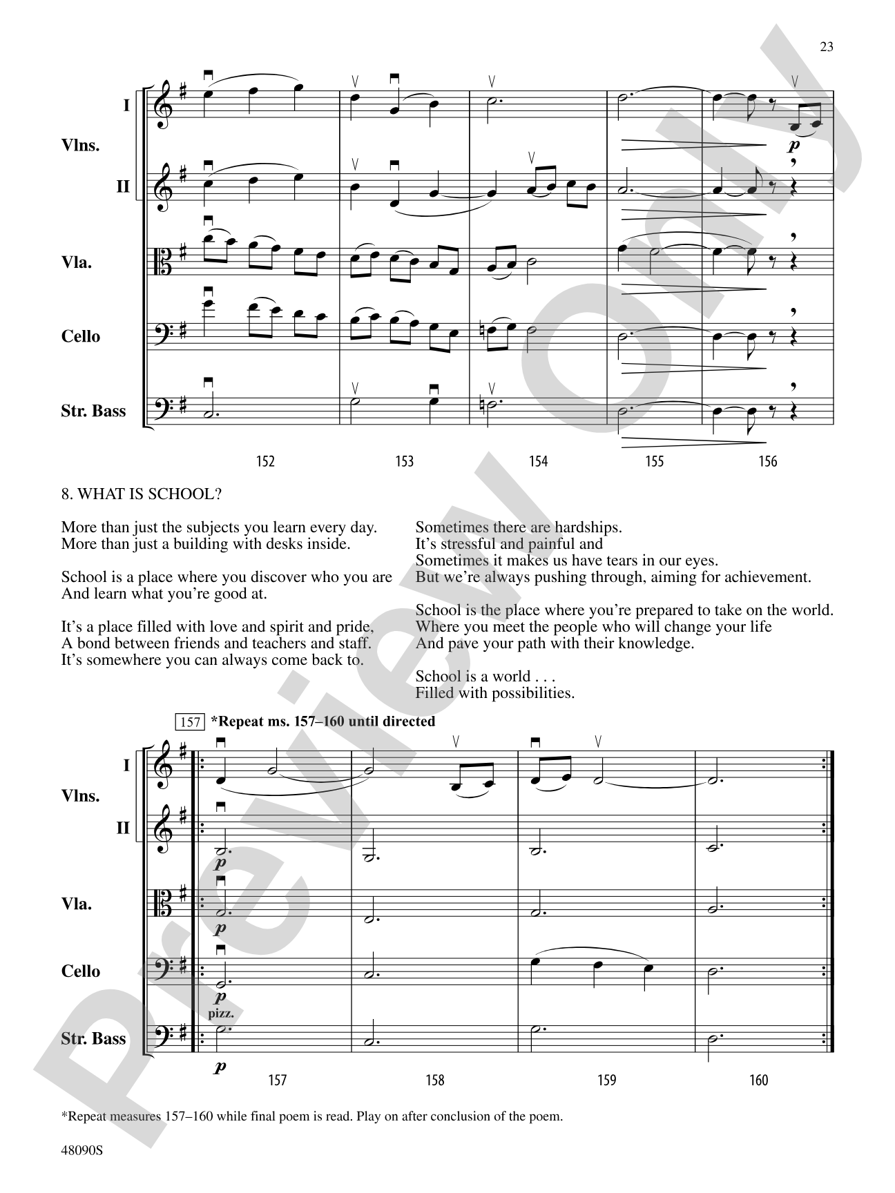 School: String Orchestra Conductor Score & Parts