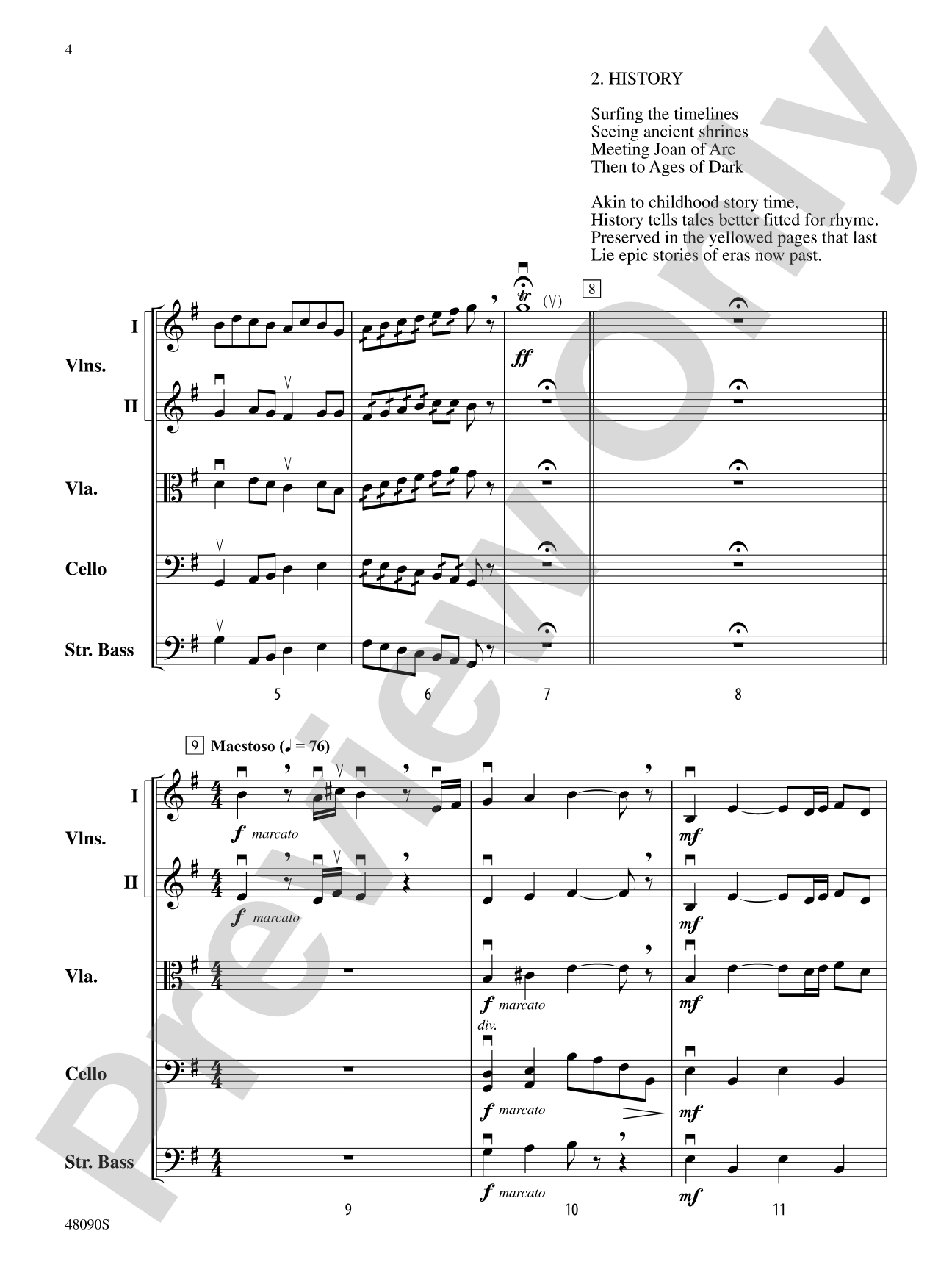 School: String Orchestra Conductor Score & Parts