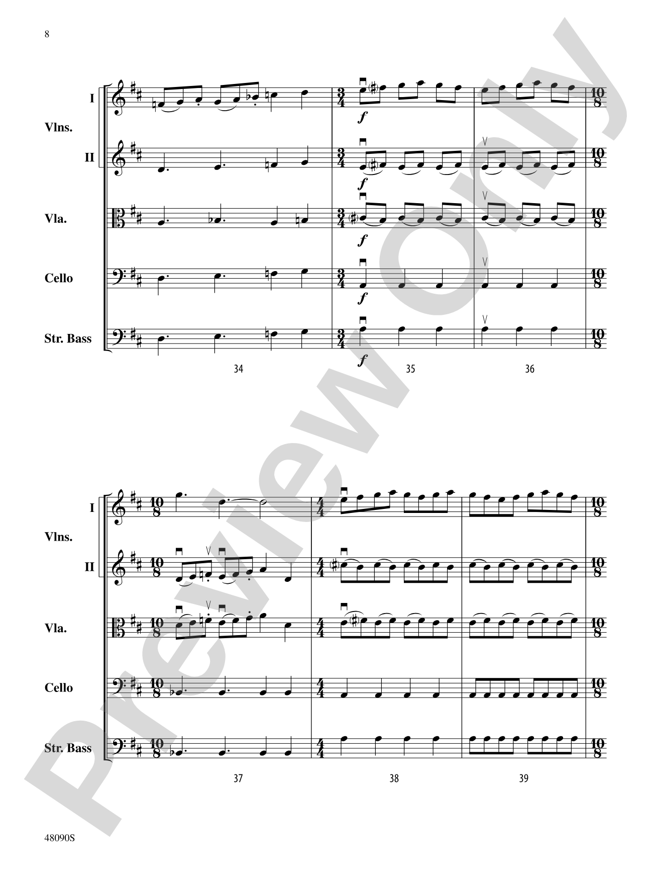 School: String Orchestra Conductor Score & Parts
