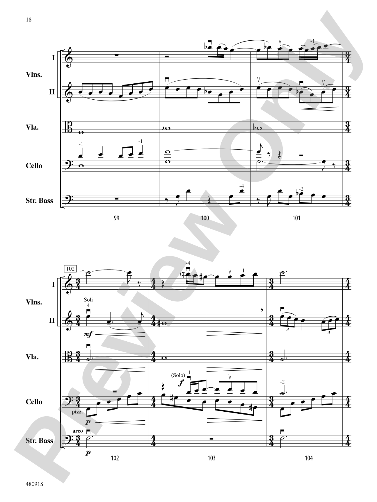 Century One Tusonic: String Orchestra Conductor Score & Parts