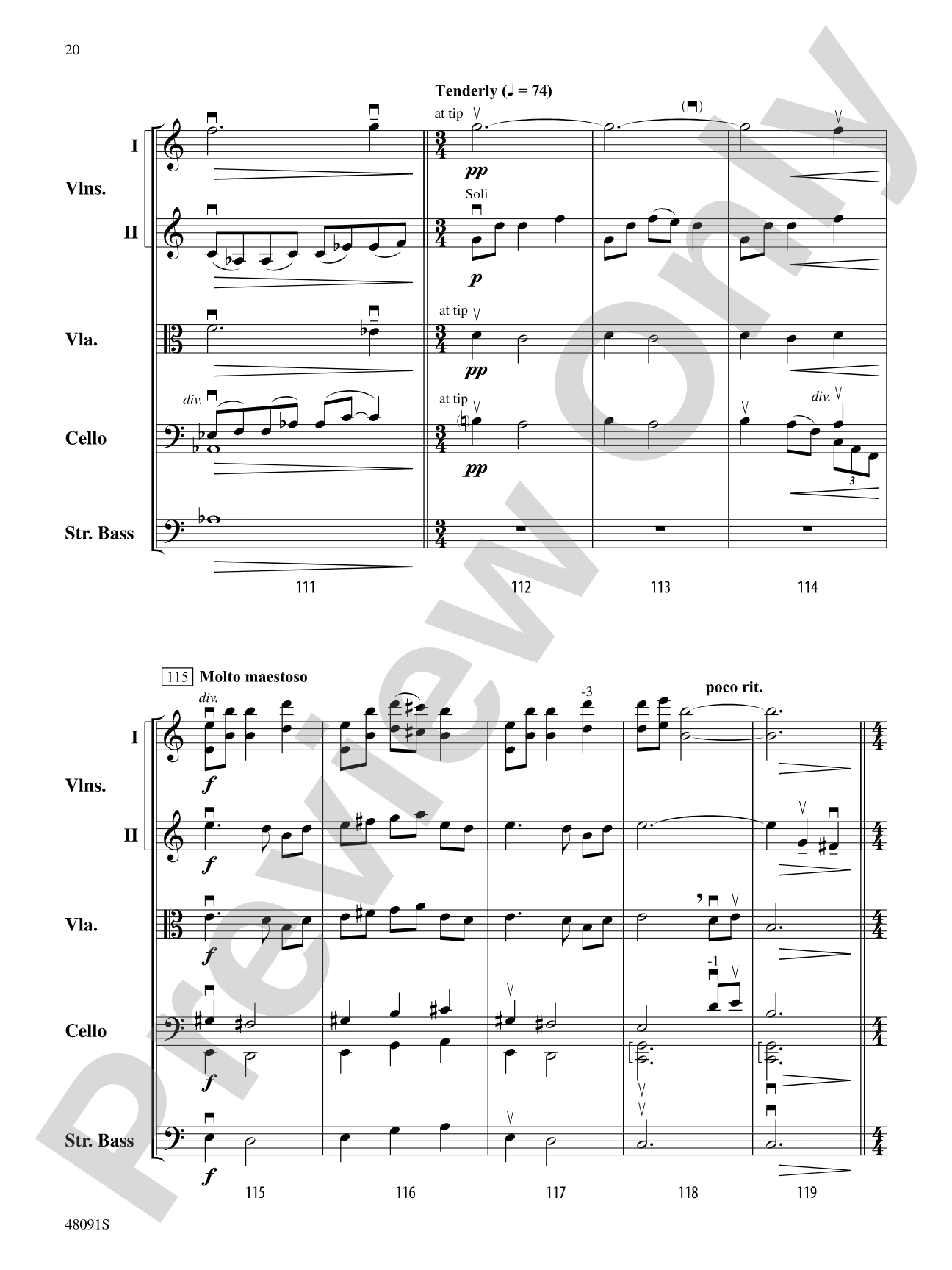 Century One Tusonic: String Orchestra Conductor Score & Parts