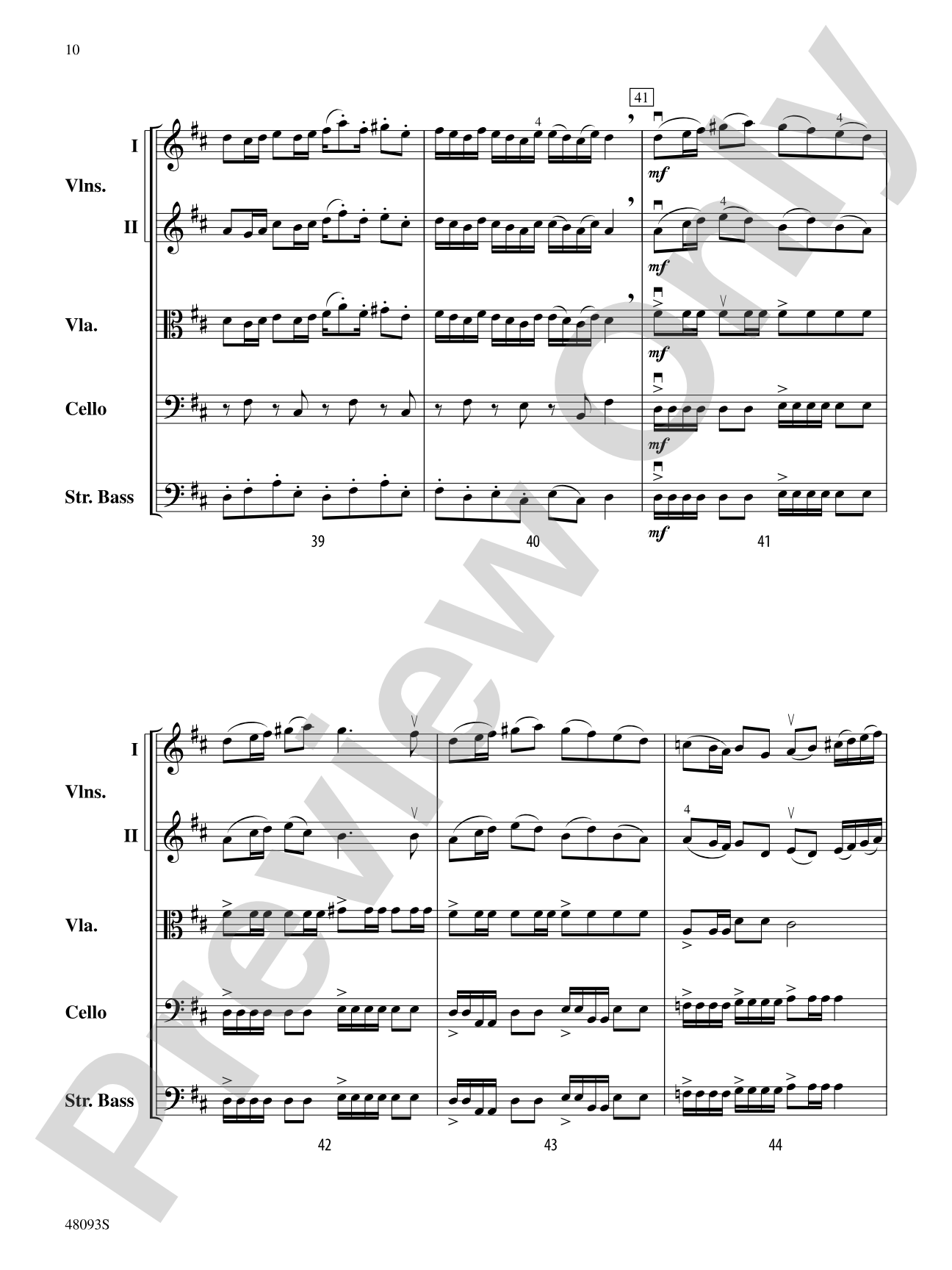 Streaks of Thunder: String Orchestra Conductor Score & Parts