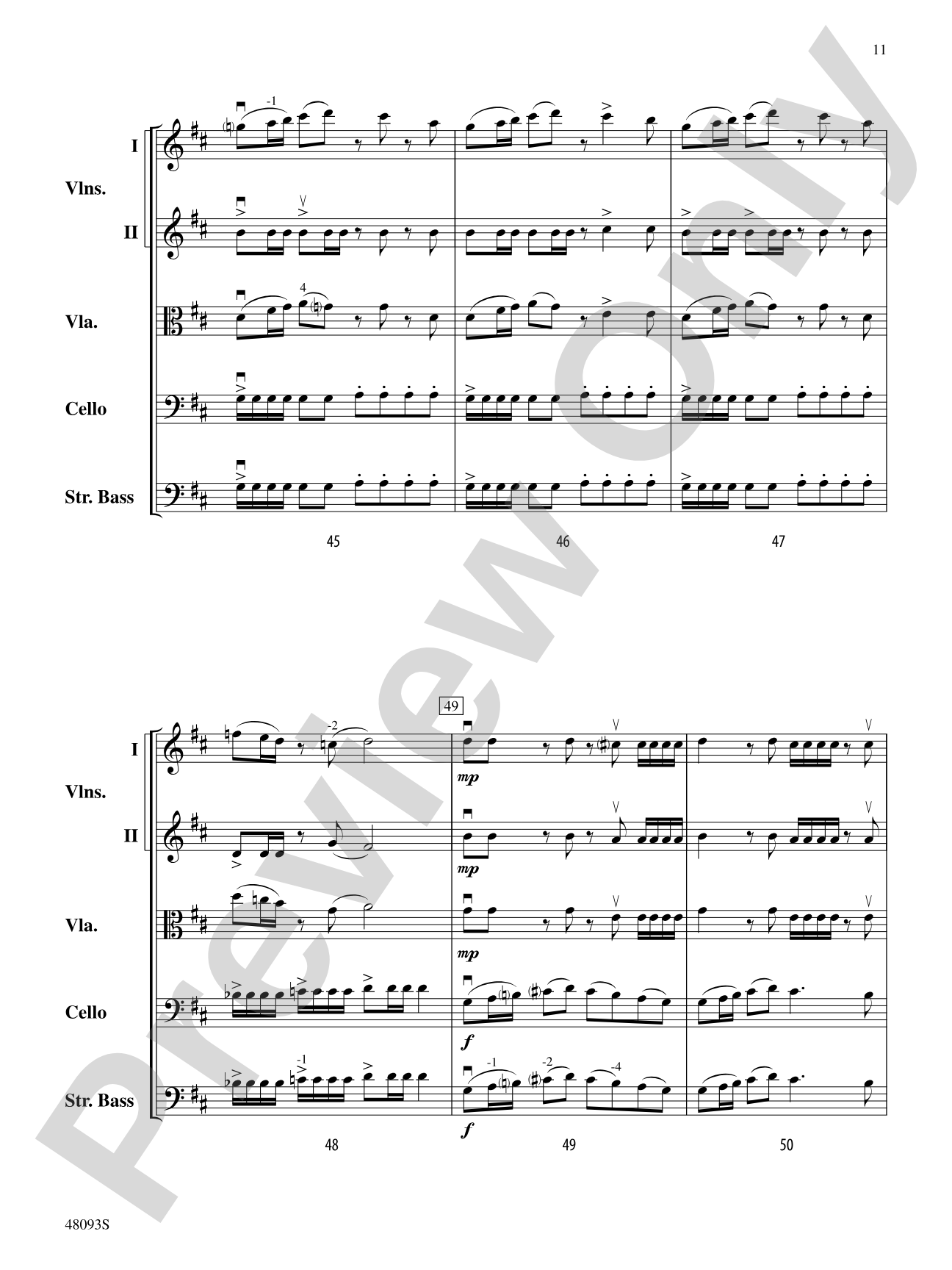 Streaks of Thunder: String Orchestra Conductor Score & Parts