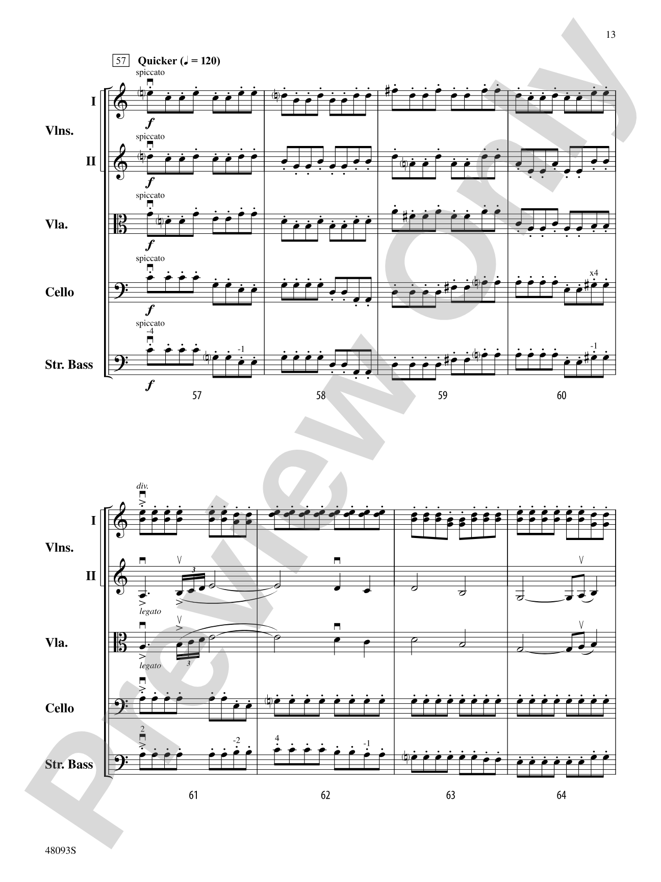 Streaks of Thunder: String Orchestra Conductor Score & Parts