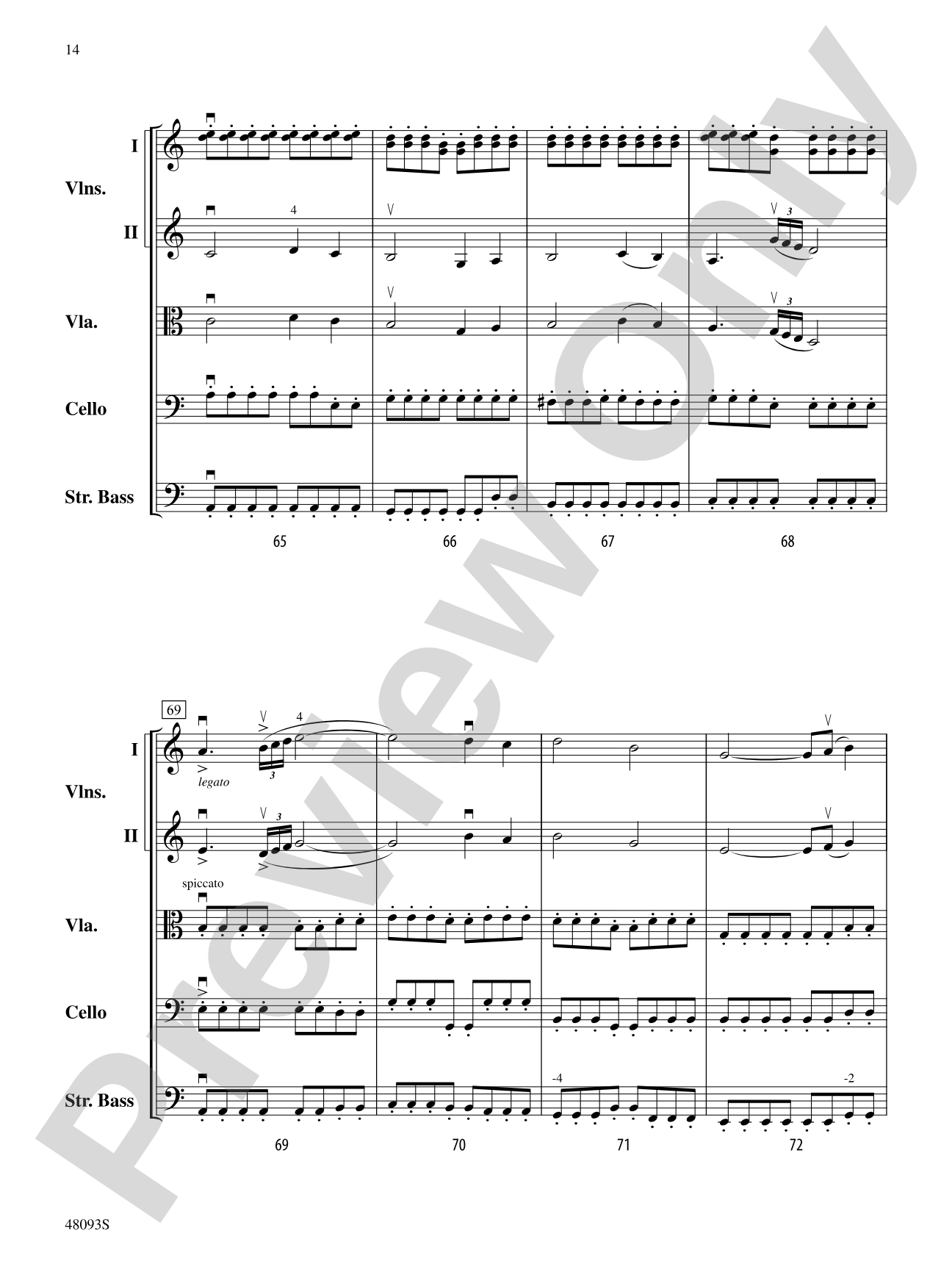 Streaks of Thunder: String Orchestra Conductor Score & Parts