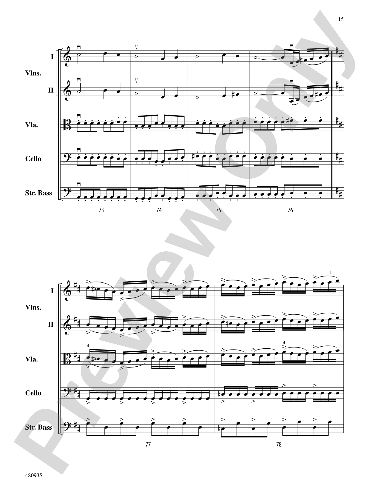 Streaks of Thunder: String Orchestra Conductor Score & Parts