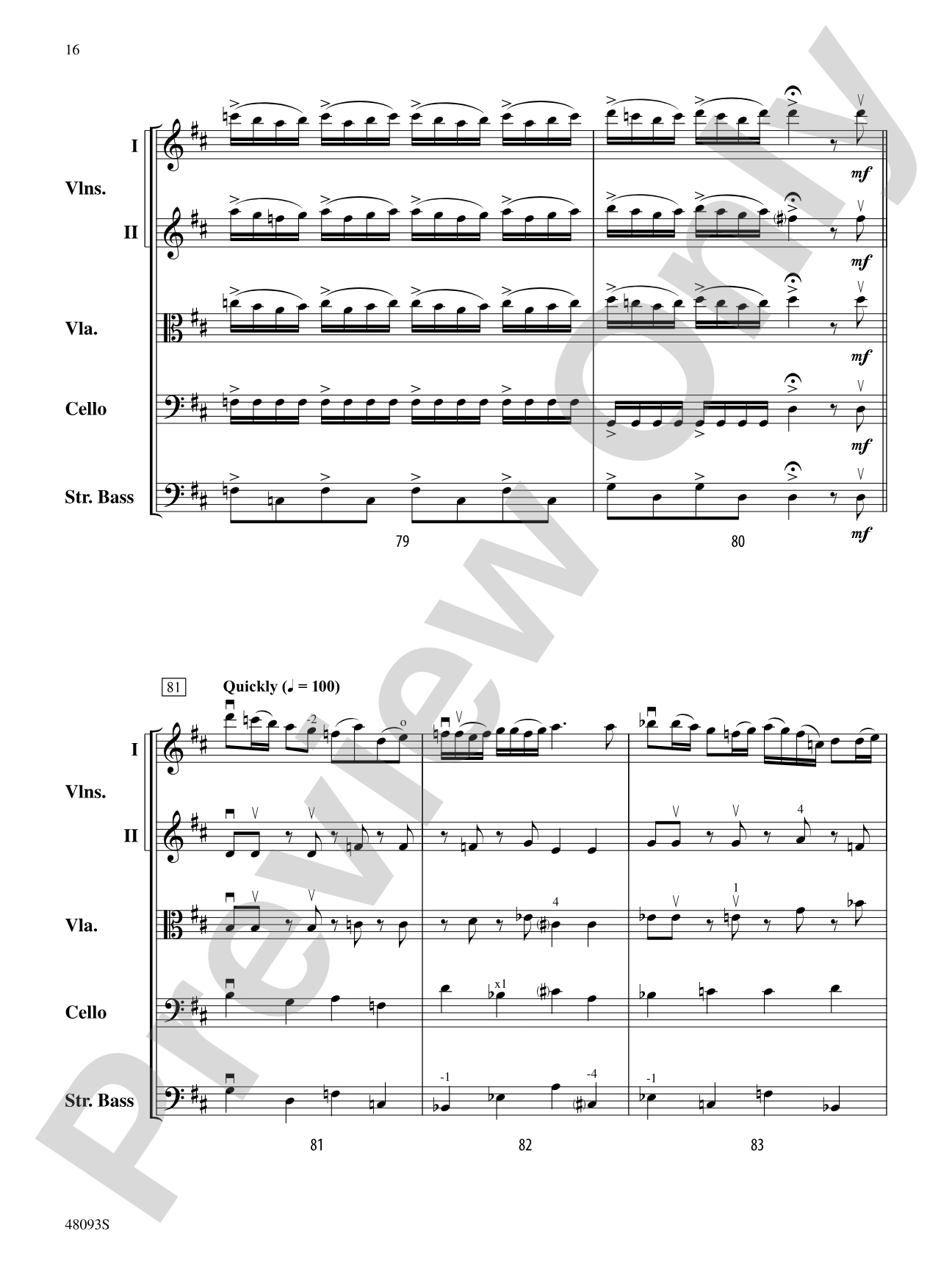 Streaks of Thunder: String Orchestra Conductor Score & Parts