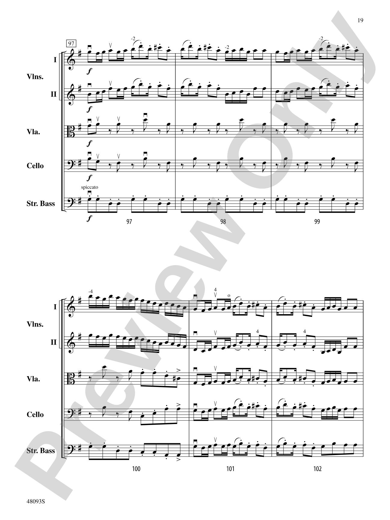 Streaks of Thunder: String Orchestra Conductor Score & Parts
