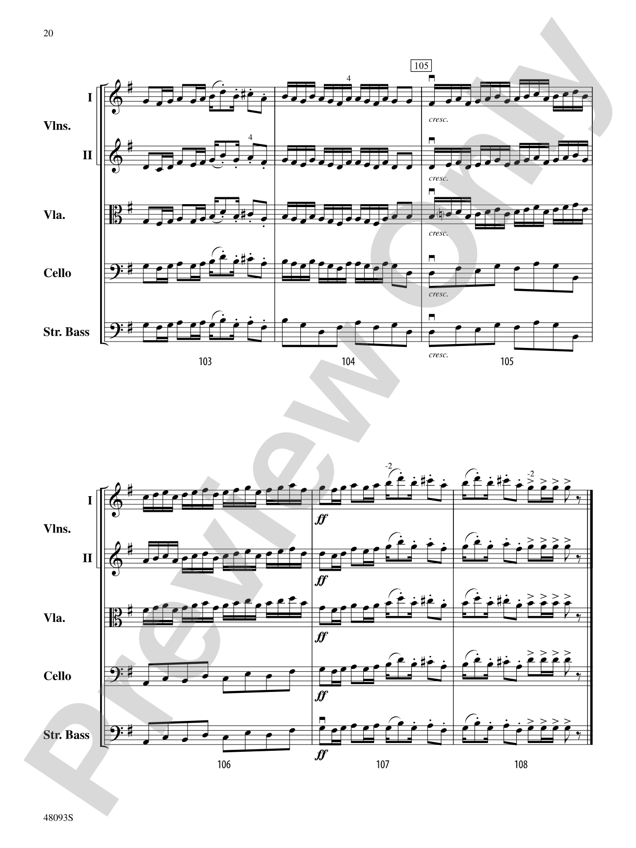 Streaks of Thunder: String Orchestra Conductor Score & Parts
