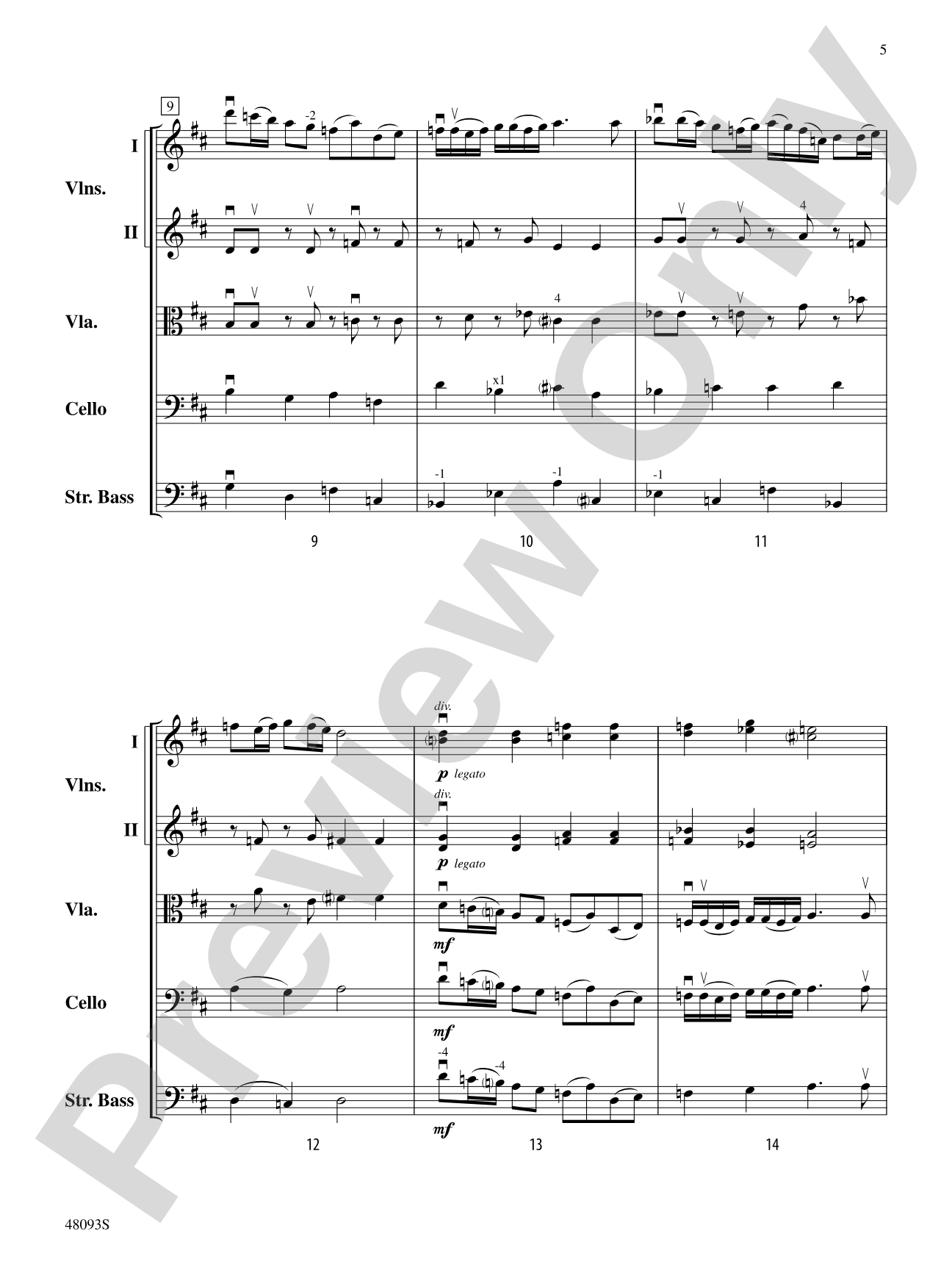 Streaks of Thunder: String Orchestra Conductor Score & Parts