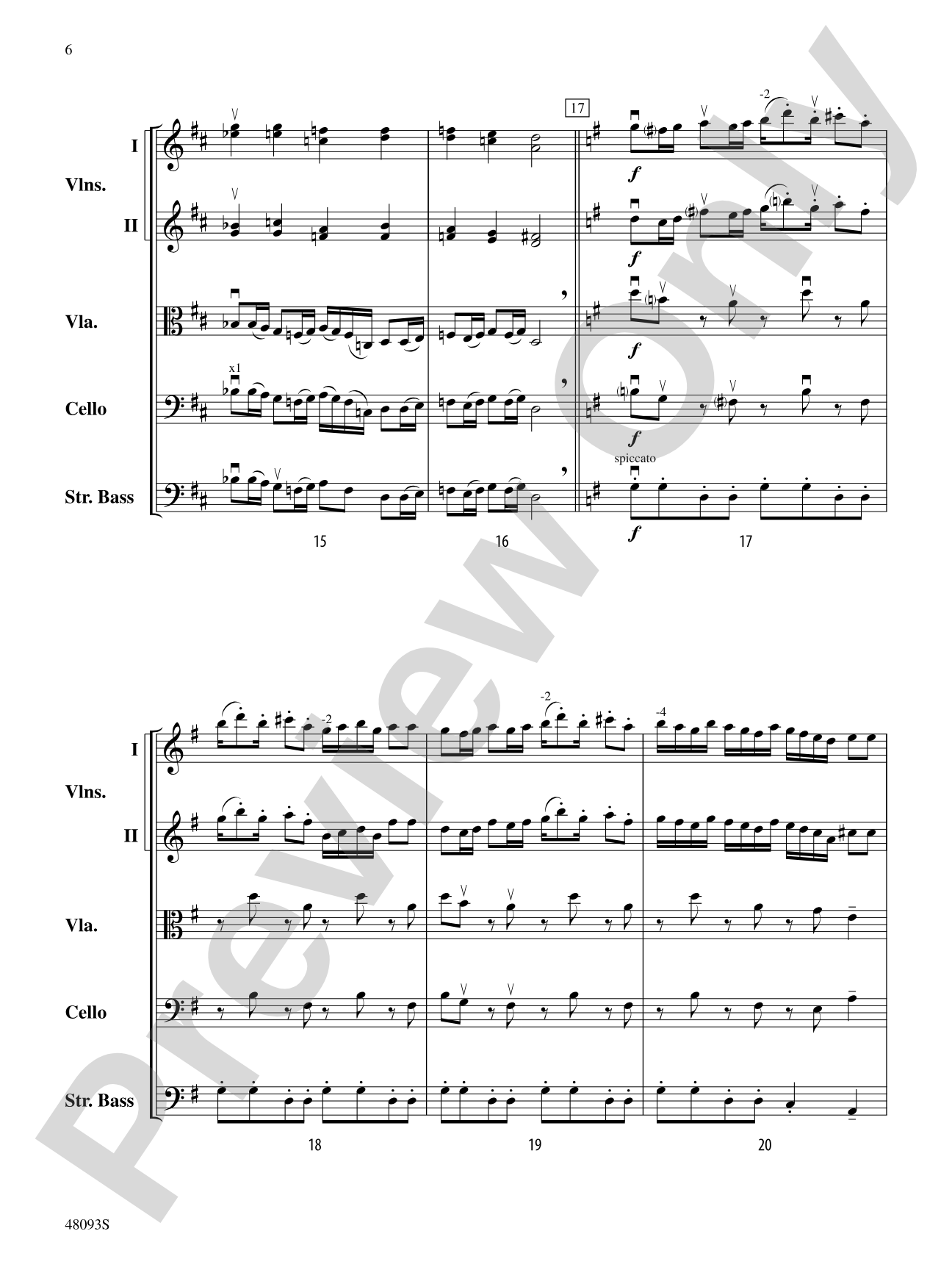 Streaks of Thunder: String Orchestra Conductor Score & Parts