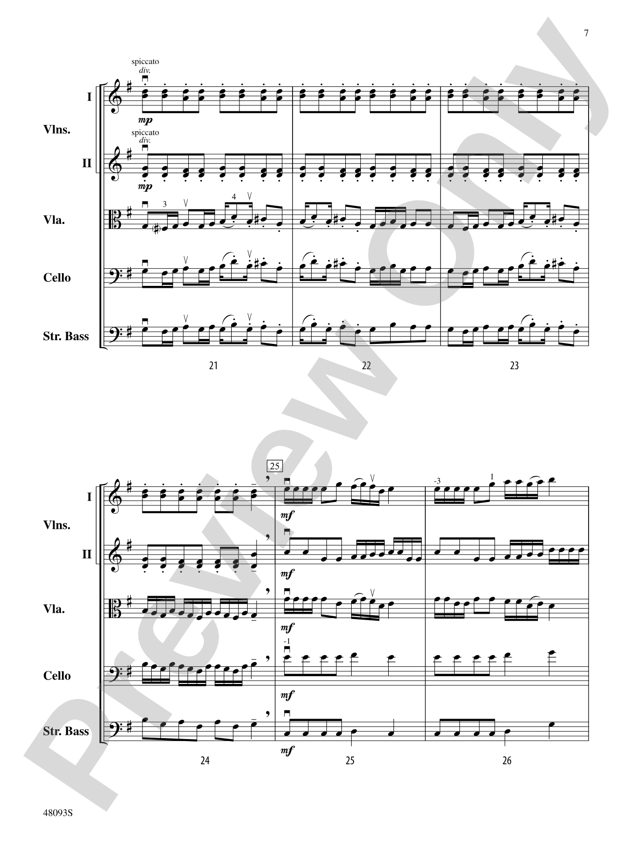 Streaks of Thunder: String Orchestra Conductor Score & Parts