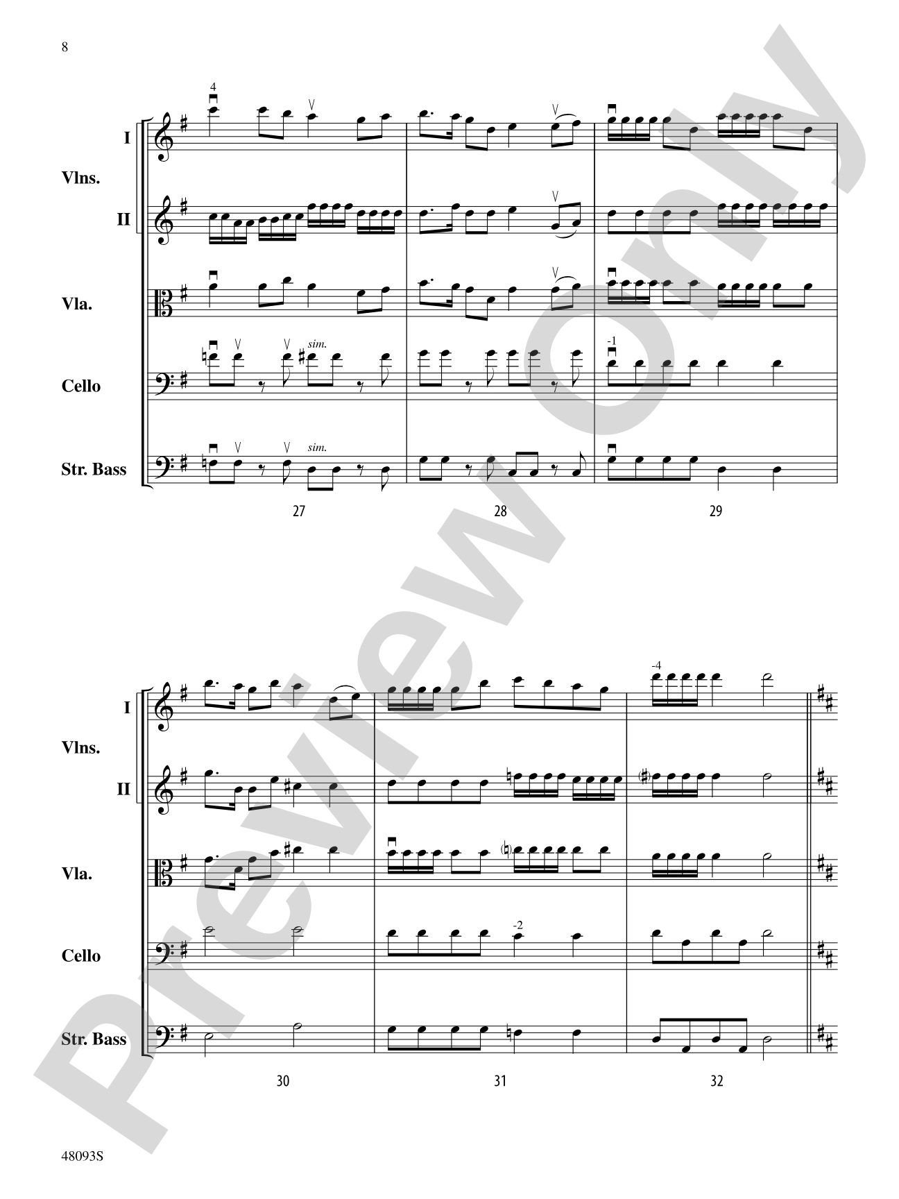 Streaks of Thunder: String Orchestra Conductor Score & Parts