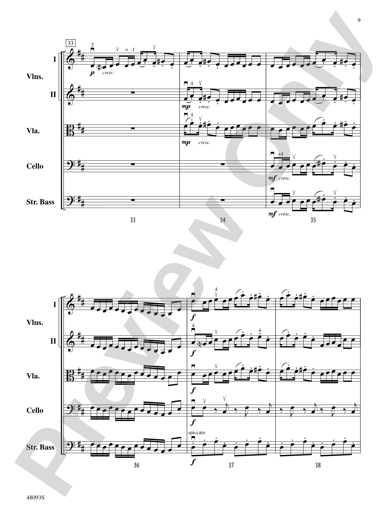 Streaks of Thunder: String Orchestra Conductor Score & Parts