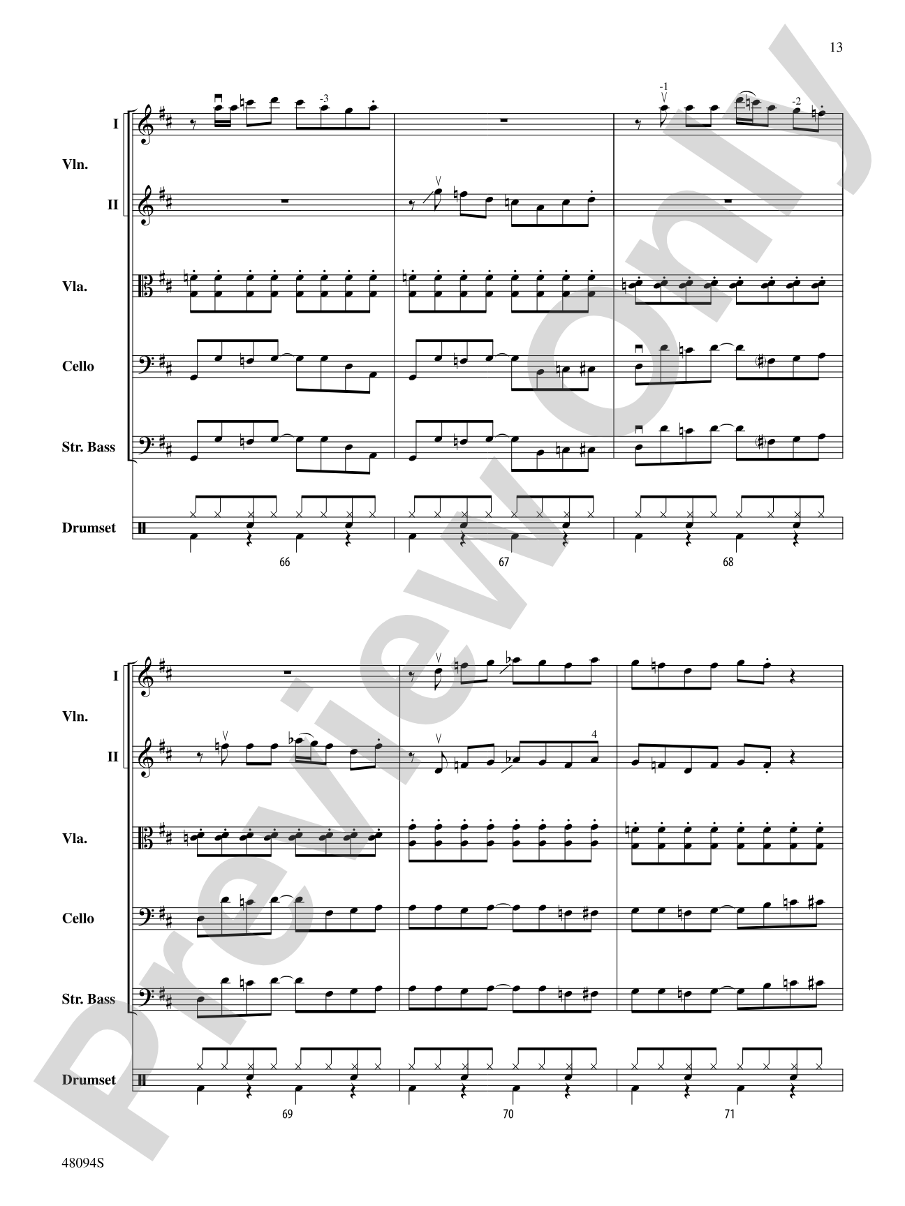 Rockin' 67 Blues: String Orchestra Conductor Score & Parts