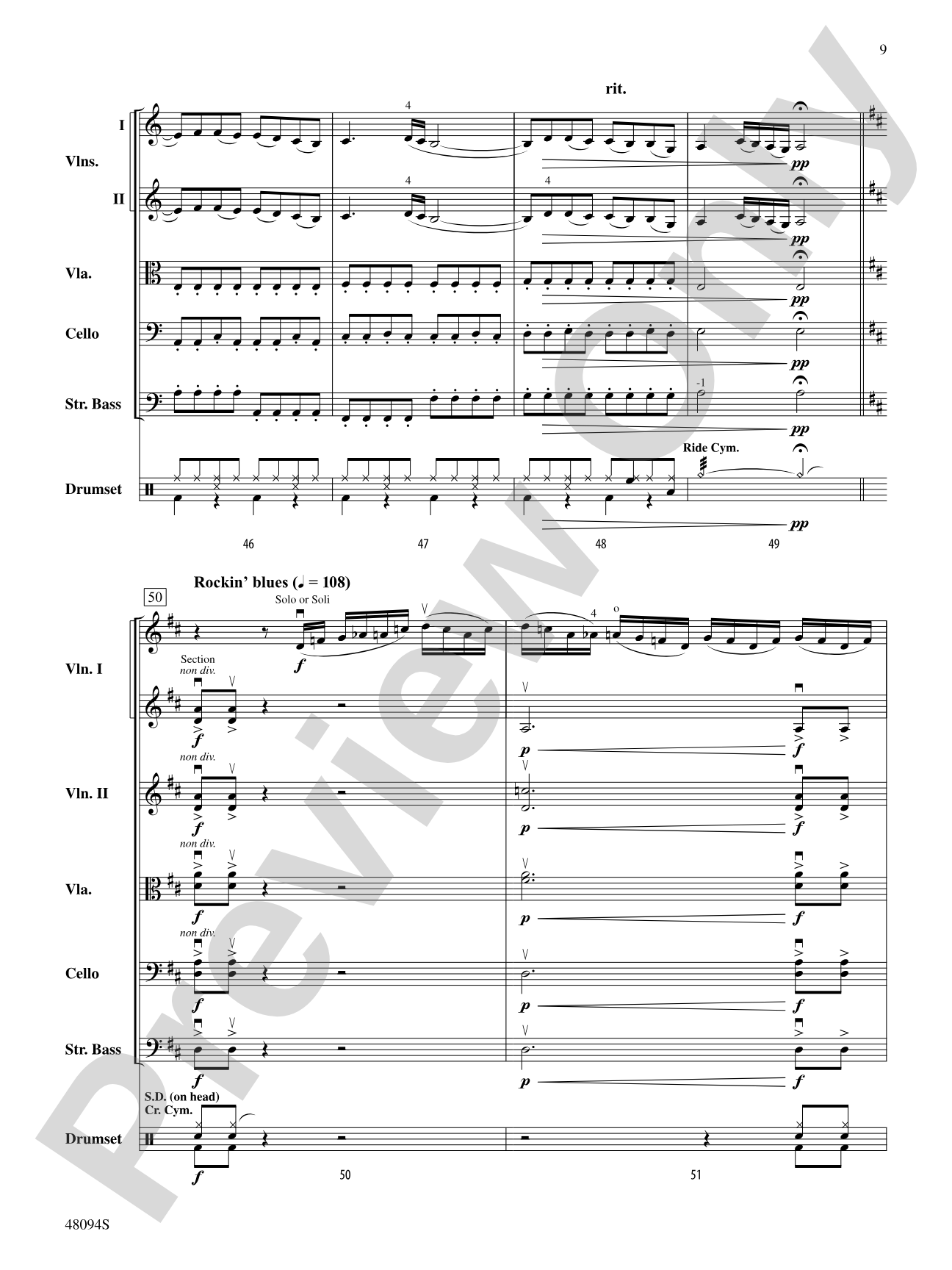 Rockin' 67 Blues: String Orchestra Conductor Score & Parts