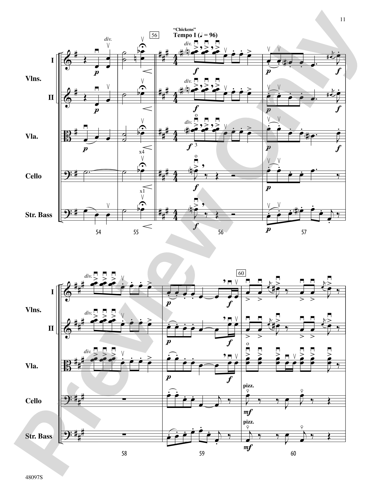 Barnyard Variations: String Orchestra Conductor Score & Parts