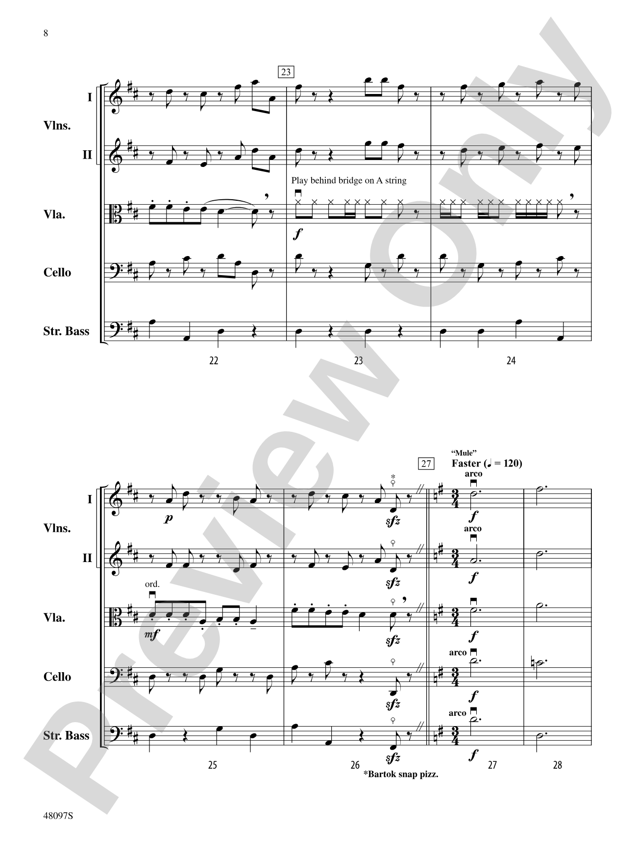 Barnyard Variations: String Orchestra Conductor Score & Parts