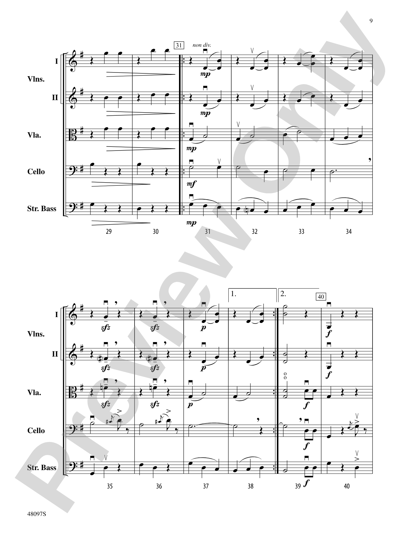 Barnyard Variations: String Orchestra Conductor Score & Parts