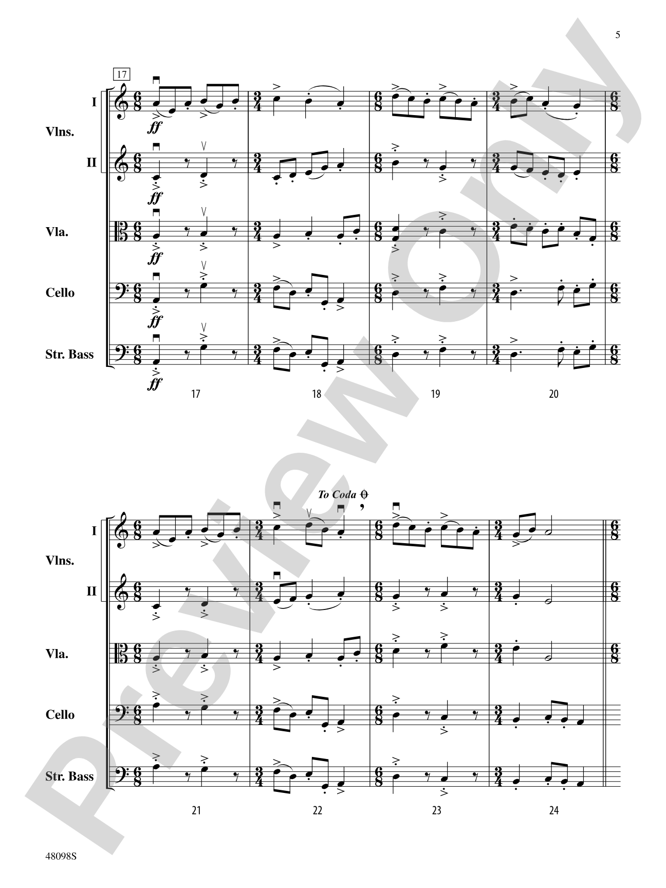 Aberrations: String Orchestra Conductor Score & Parts