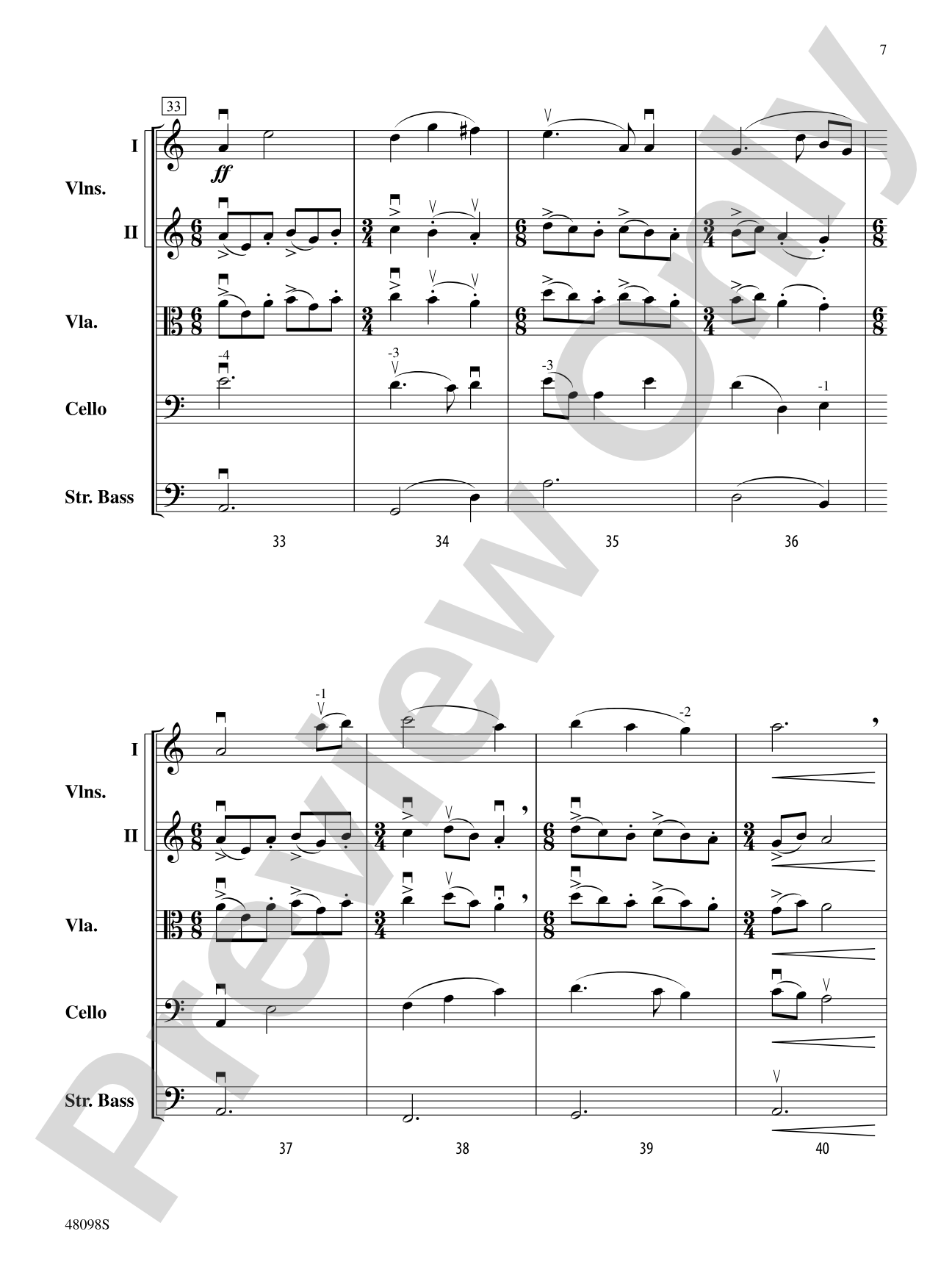 Aberrations: String Orchestra Conductor Score & Parts