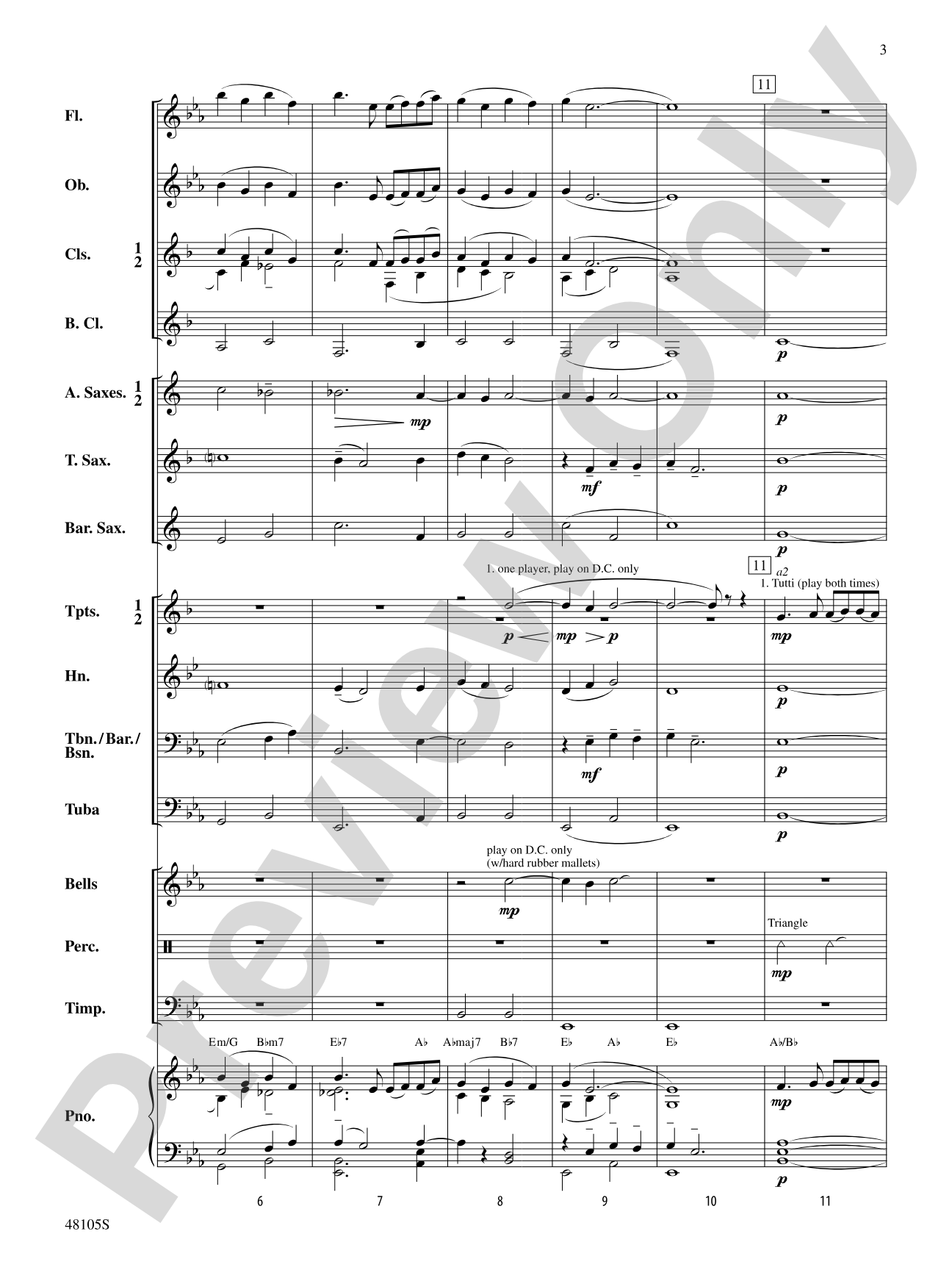 Walking Tune: Concert Band Conductor Score & Parts