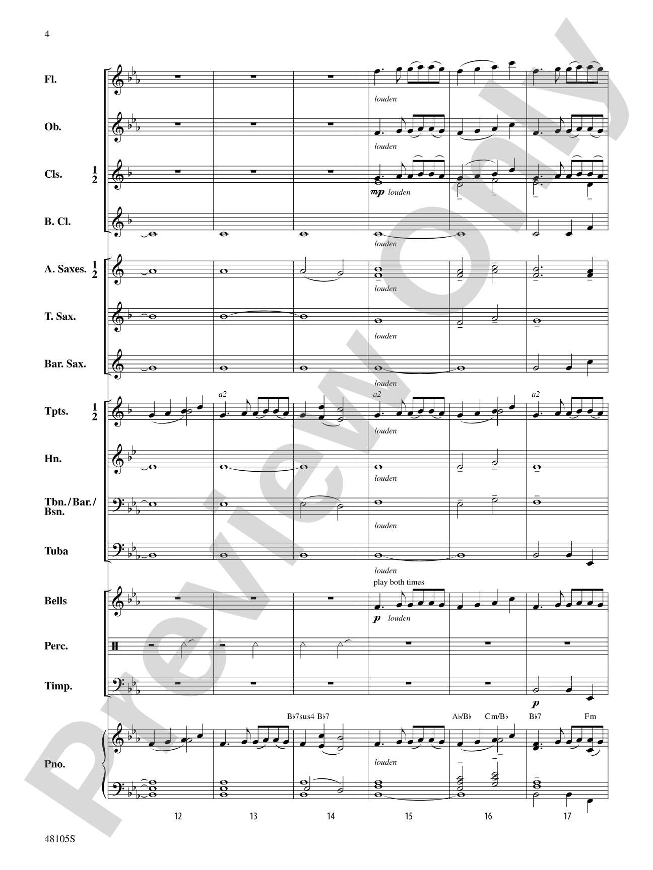 Walking Tune: Concert Band Conductor Score & Parts