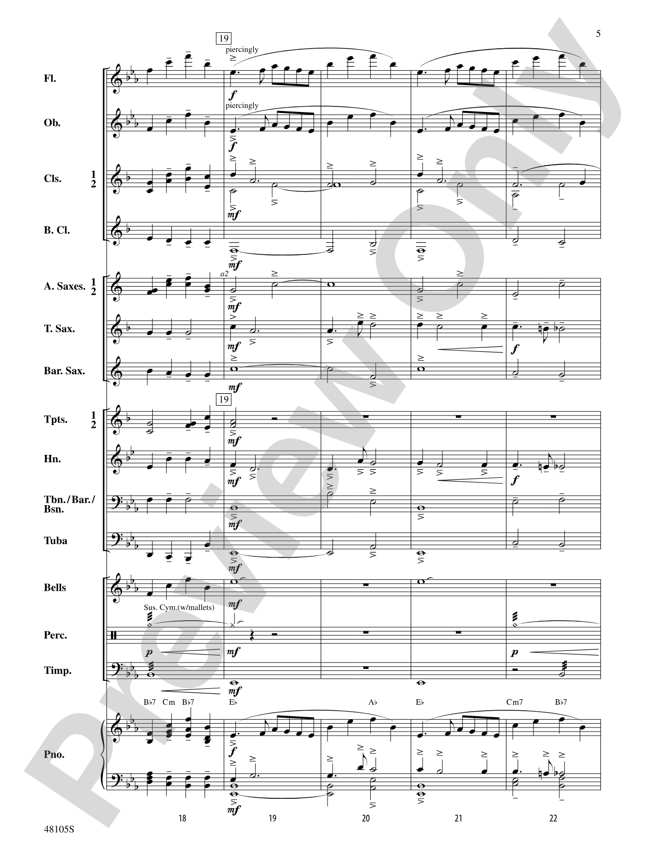 Walking Tune: Concert Band Conductor Score & Parts