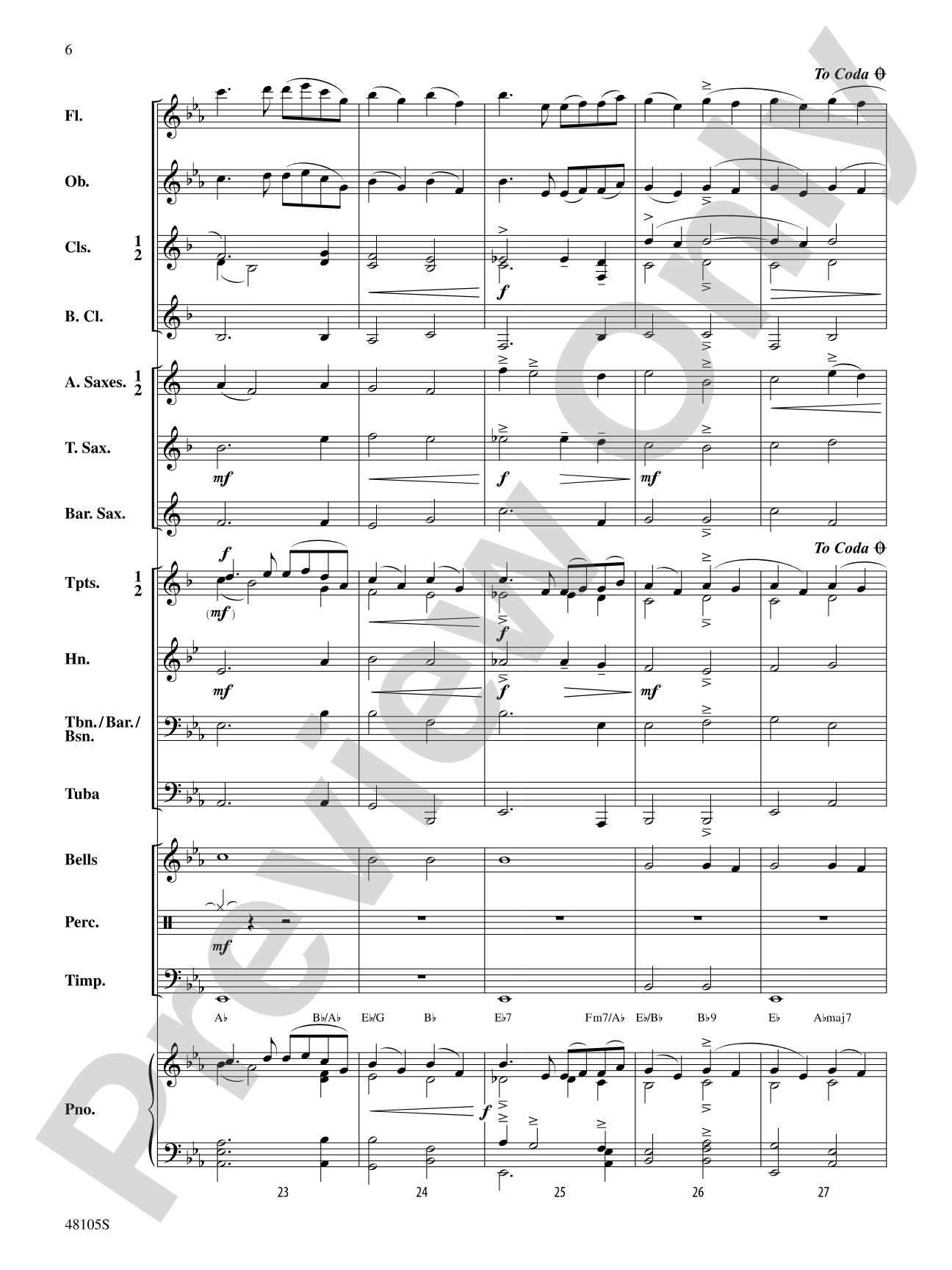 Walking Tune: Concert Band Conductor Score & Parts
