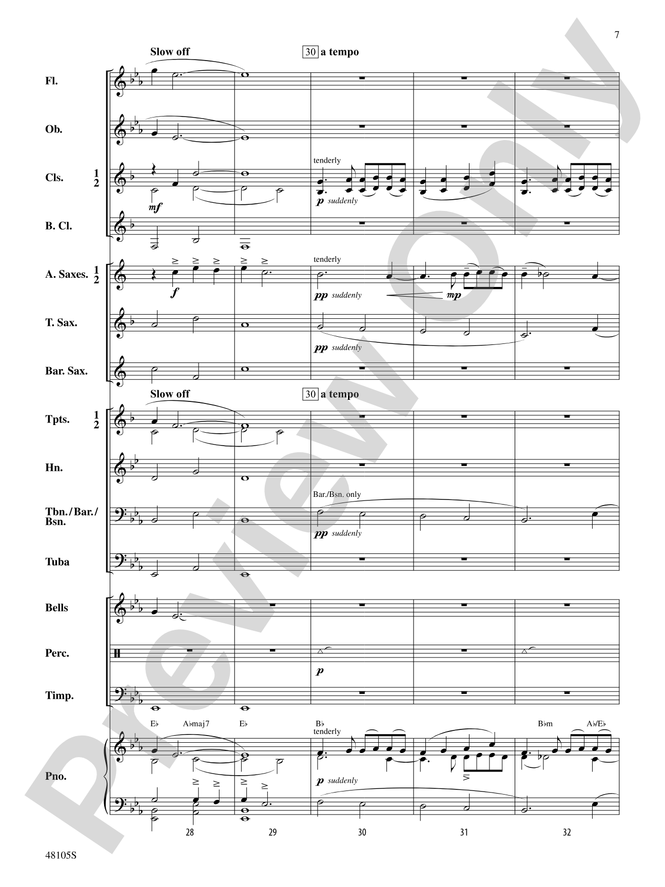 Walking Tune: Concert Band Conductor Score & Parts