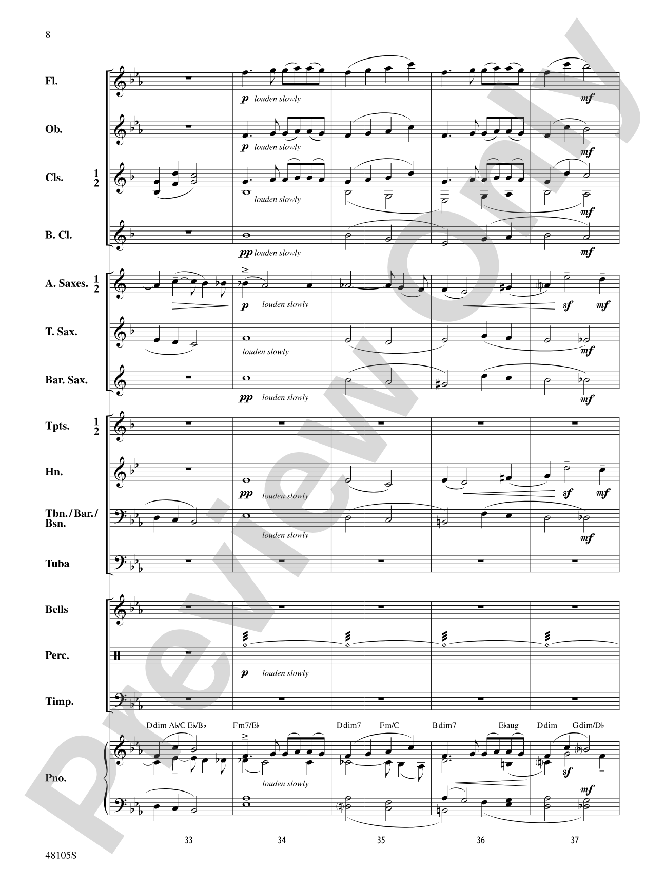 Walking Tune: Concert Band Conductor Score & Parts