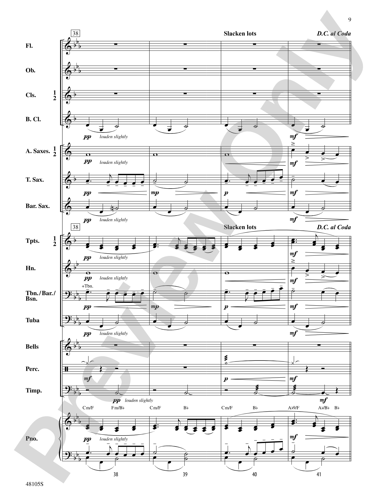Walking Tune: Concert Band Conductor Score & Parts