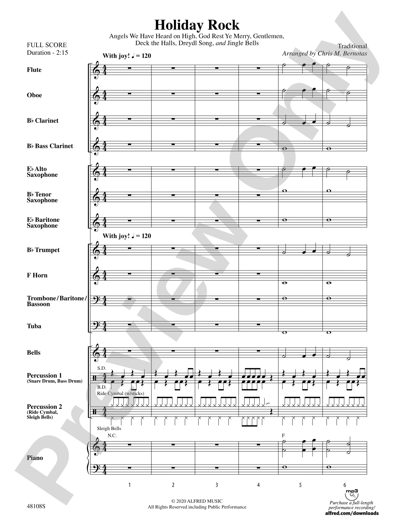 Holiday Rock: Concert Band Conductor Score & Parts