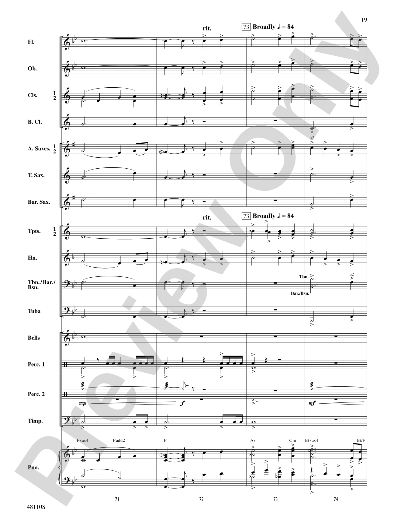 Escape from Thunder Mountain: Concert Band Conductor Score & Parts
